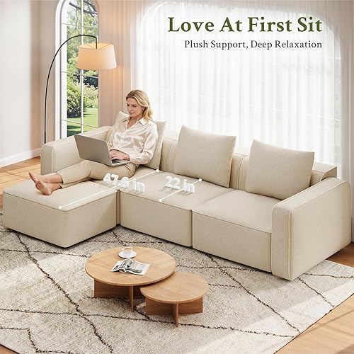 Vista 5 de sofá biplaza de 75 pulgadas, cómodo sofá de chenilla, sofás pequeños con estructura de madera para espacios pequeños, sofá biplaza moderno de 2 Gris