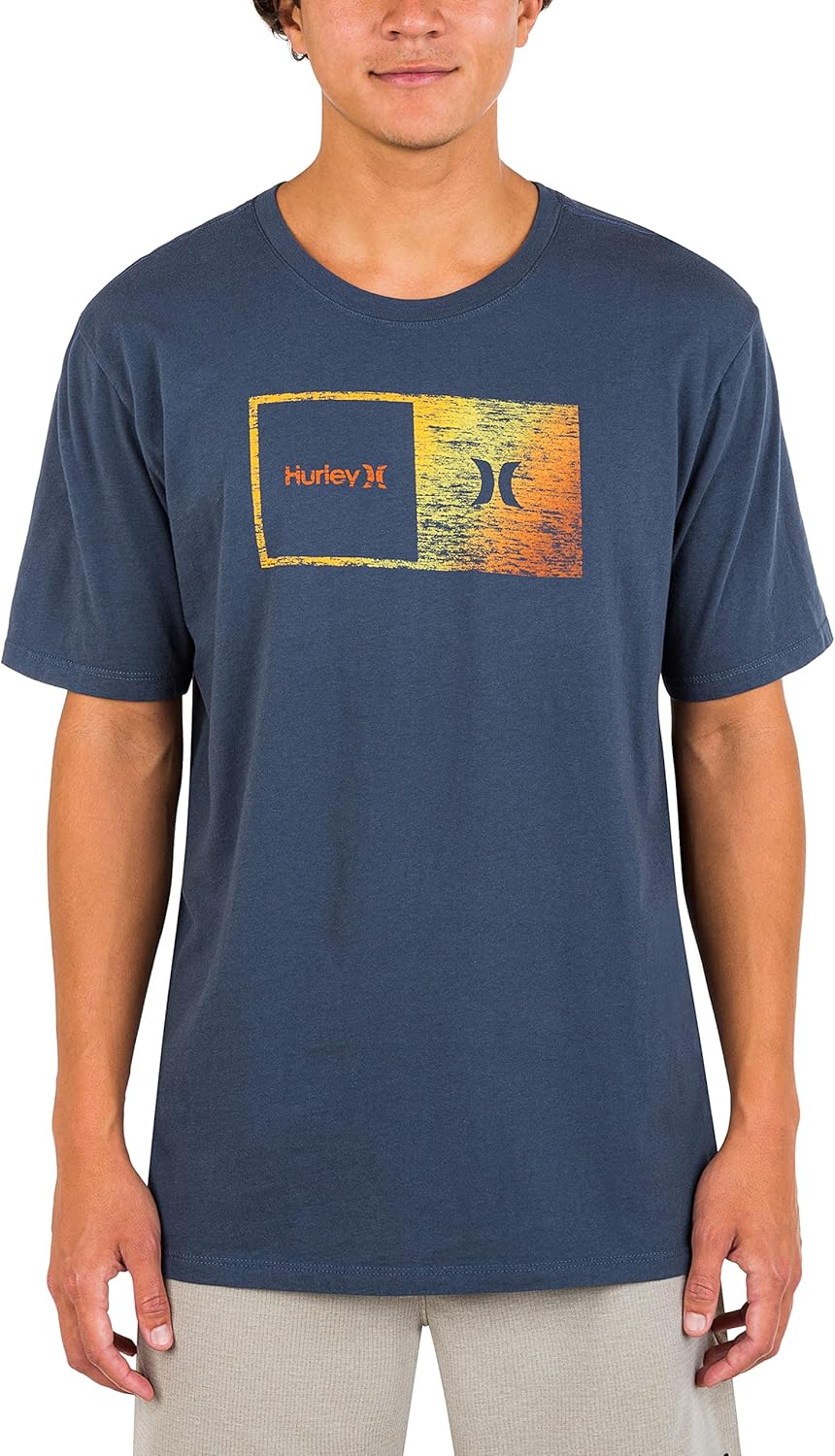 Hurley Men's Everyday Washed Halfer Gradient T-Shirt, Monsoon, Medium