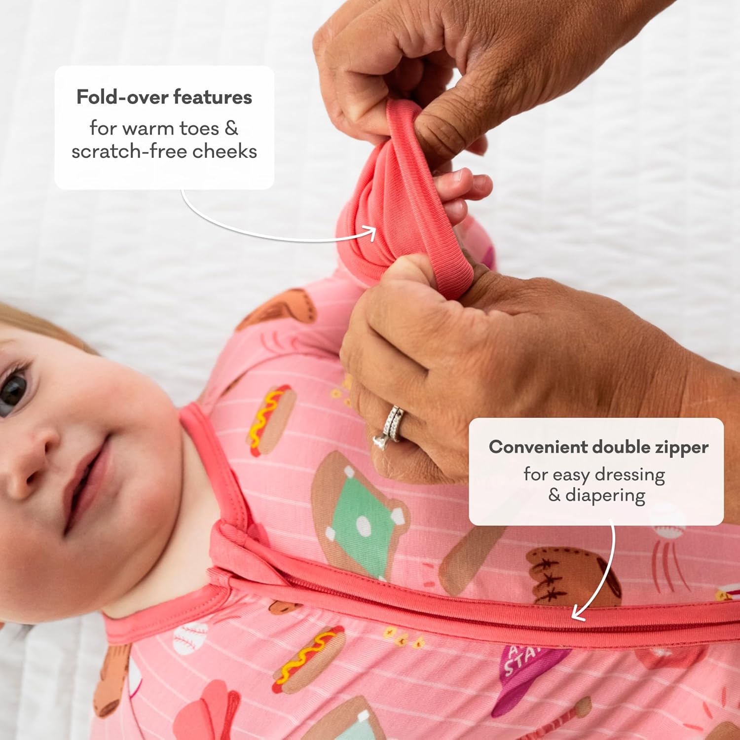 Little Sleepies Pajamas for Baby Boys & Girls, Viscose from Bamboo Baby Pajamas, Preemie & Newborn Sleepers, 2-Way Zipper PJs - Image 5