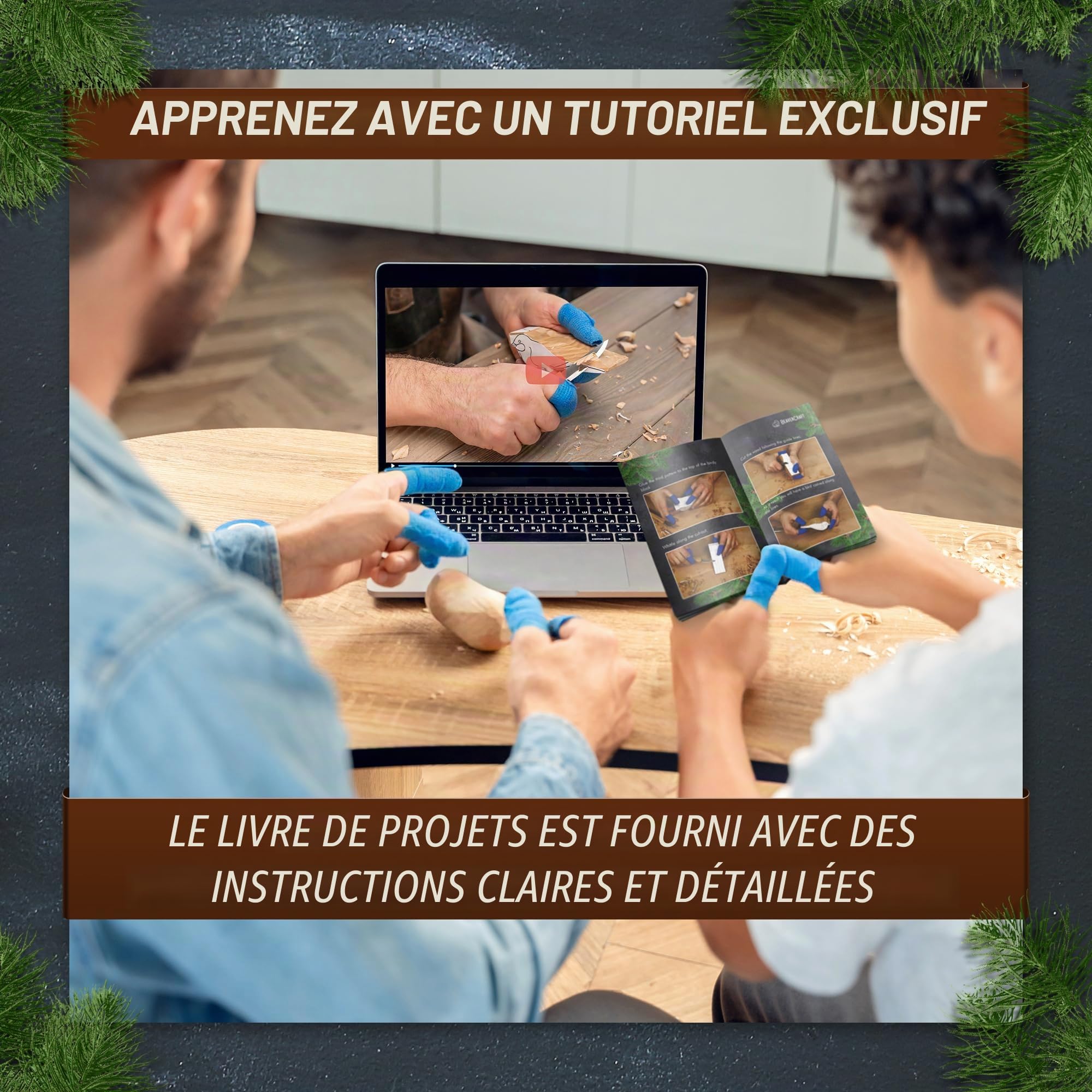 BeaverCraft, DIY01 Set de Couteau de Sculpture sur Bois Oiseau Confort DIY - Kit de Départ Complet de Couteau à Découper pour Débutants Adultes et Adolescents - Hobby Couteau à Découper
