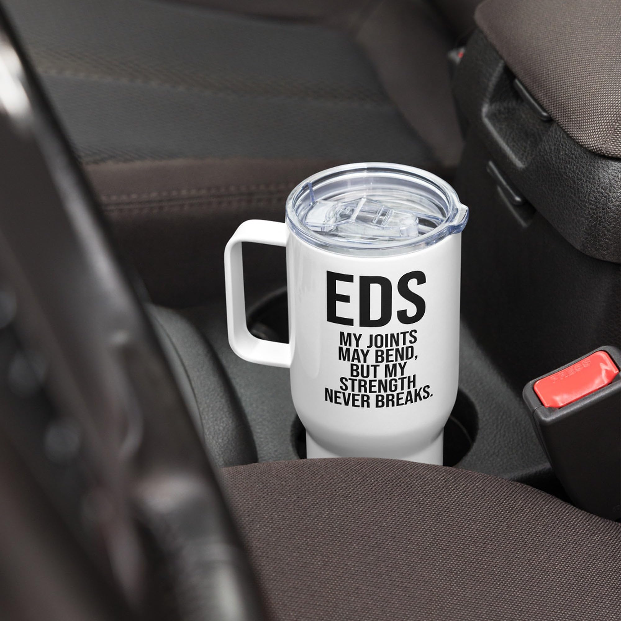 Taza de Viaje Síndrome de Ehlers-Danlos con Asa, Regalo para Adultos EDS