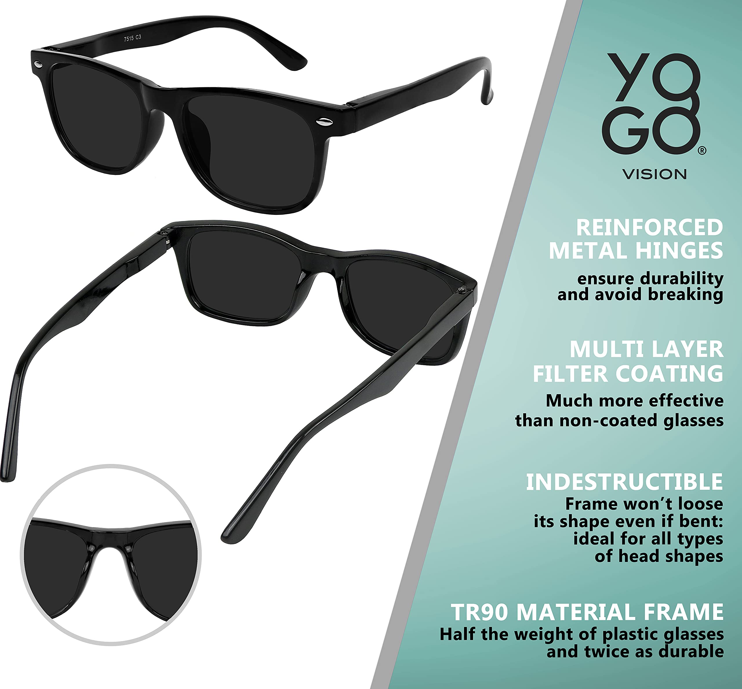 Yogo Vision Occhiali Da Sole Per Bambini, Occhiali Da Sole Con Montatura Polarizzata Per Bambini, Ragazzi E Ragazze