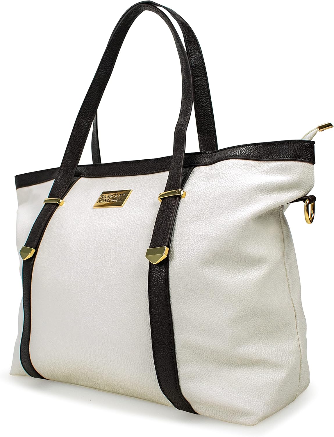 Badgley Mischka Anna XL Vegan Leather Tote Weekender Travel Bag - Image 6