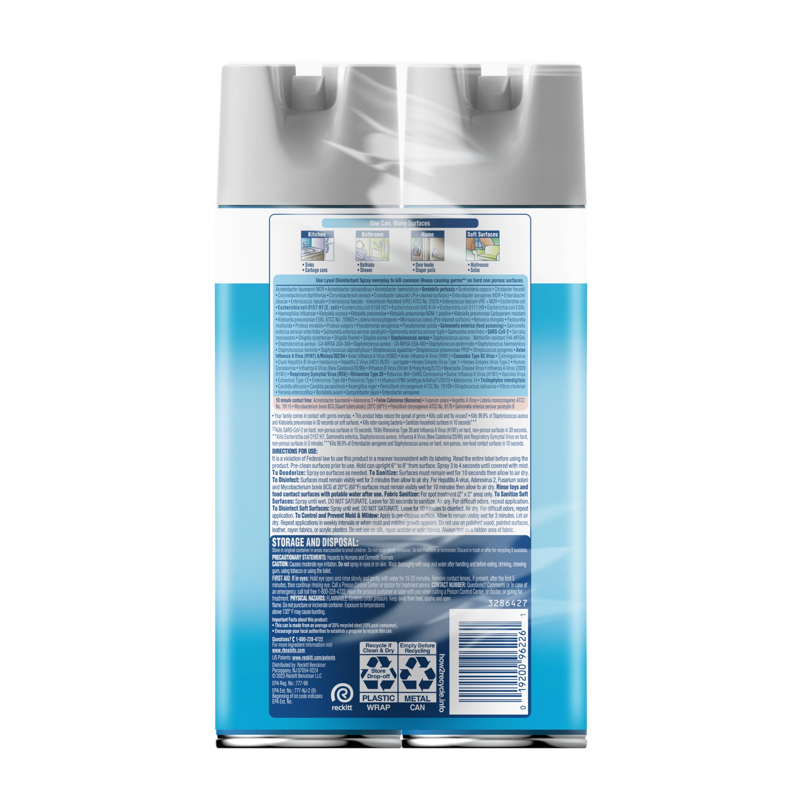 19 oz Crisp Linen Disinfectant Spray, 2 Pack W382818