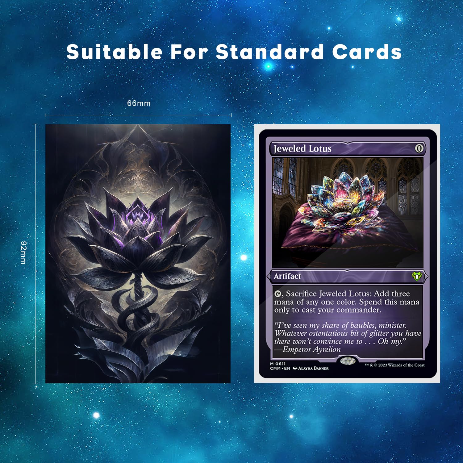 Hypttior MTG Card Sleeves - Black Lotus - 100ct Matte Art Card