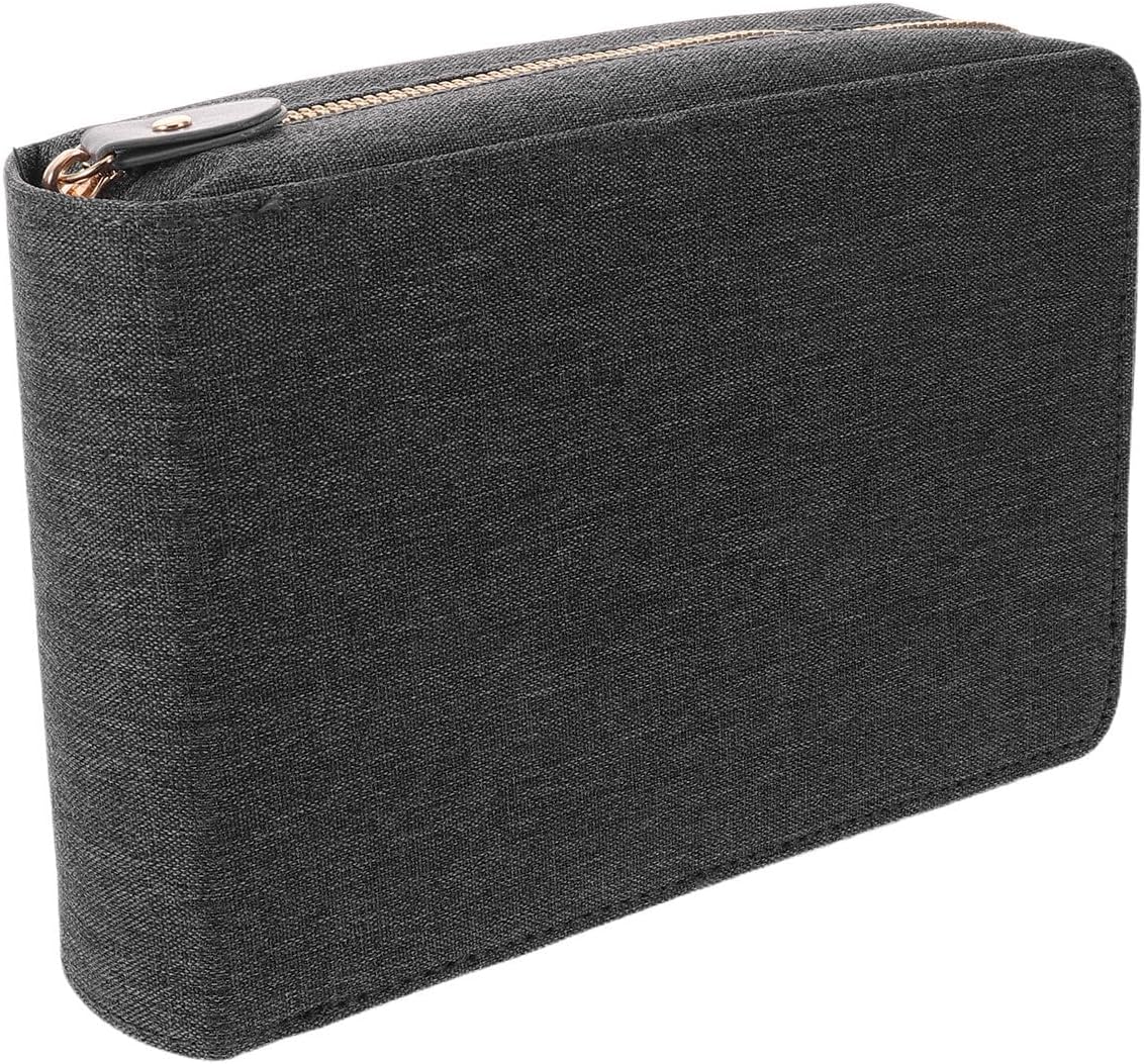Circular Knitting Needle Bag with Multi Slots Zippered Fabric Organizer