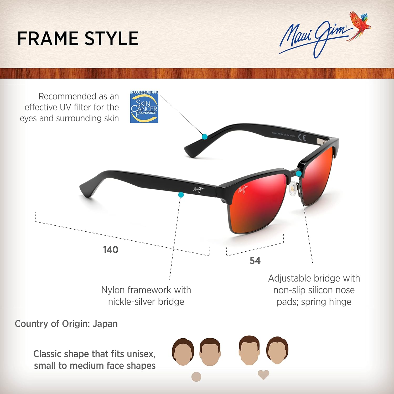 Maui Jim Polarized Men's and Women's Kawika Classic Sunglasses - Image 6