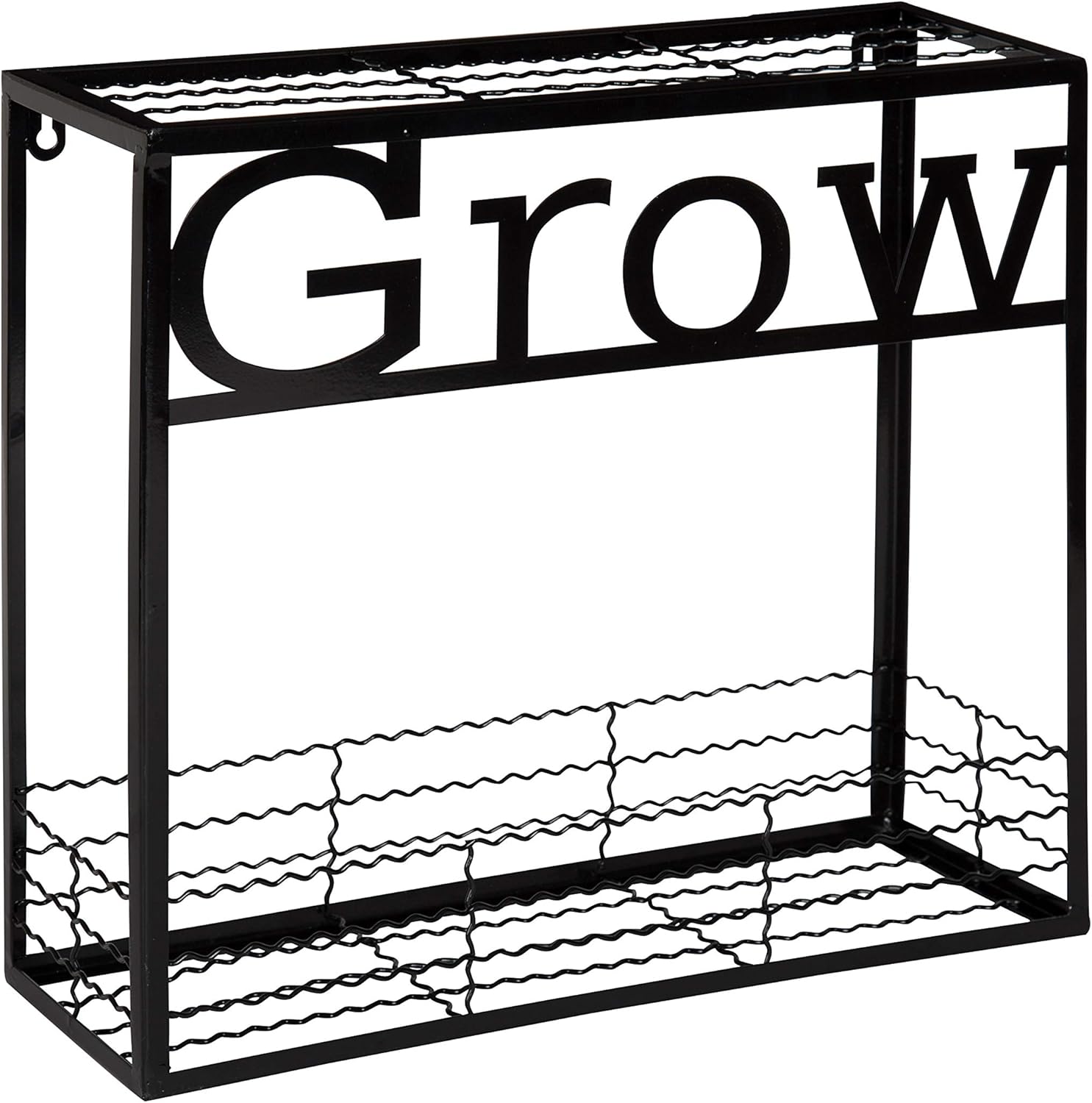Kate and Laurel Cramer Wall Garden Box, 16.5 x 15 inches, Black