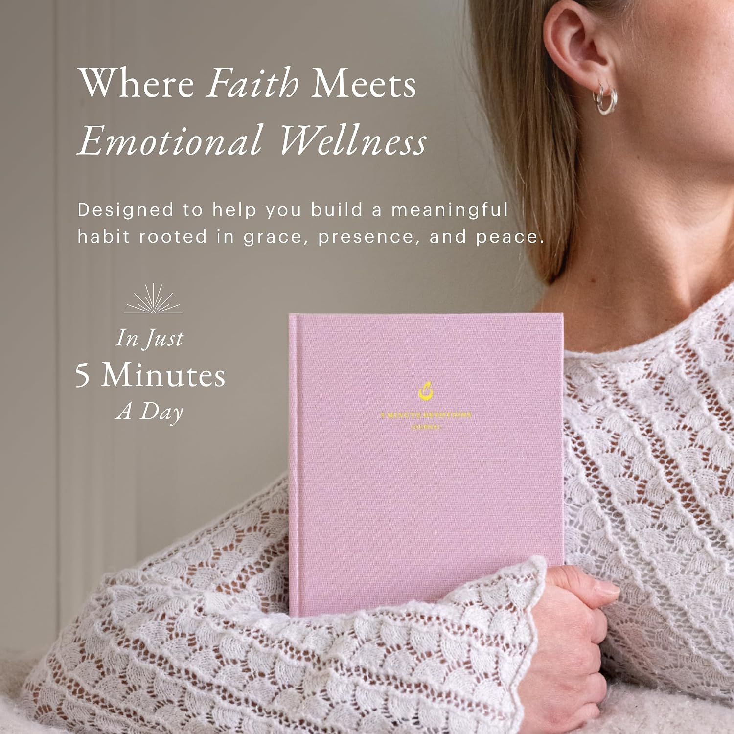 5-Minute Devotional Journal for Women: Daily Christian Scripture Reflections, Guided Prompts & Prayer | Build Faith in Just 5 Minutes a Day | 218 Pages, 110gsm Paper (Pink)
