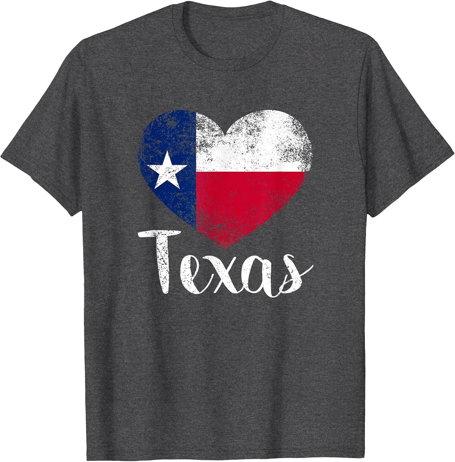 Texas United States Vintage State Flag in Heart T Shirt T-Shirt