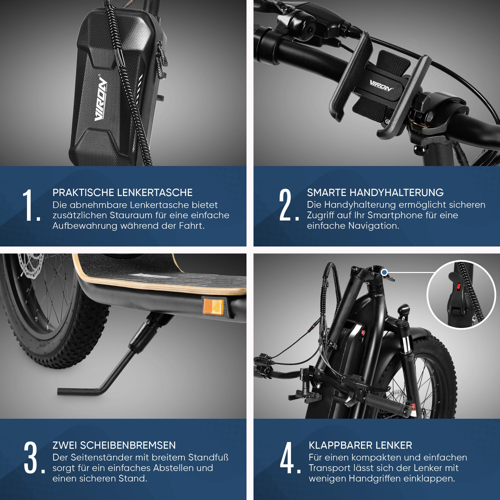 Elektro Scooter mit Straßenzulassung ABE E-Scooter Elektroroller eKFV Zulassung Faltbar Roller EScooter
