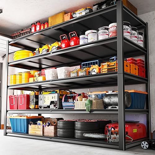 REIBII Estantería de garaje de 78 pulgadas de alto, estantes de almacenamiento resistentes con carga de 3000 libras, estantes de metal ajustables de disponible en Yaxa Costa Rica