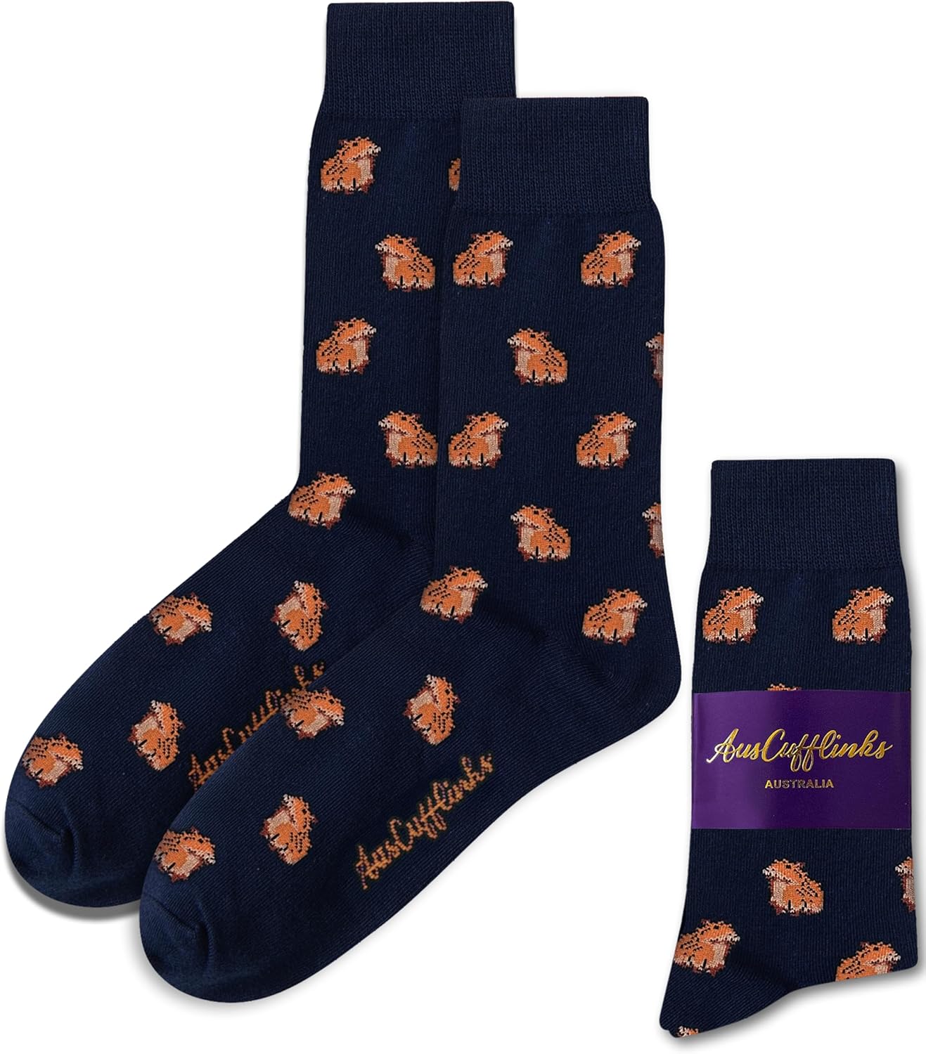 AUSCUFFLINKS CAPYBARA Socks | Animal Socks | Rodent Sock Bday Gift for Guys (Capybara)