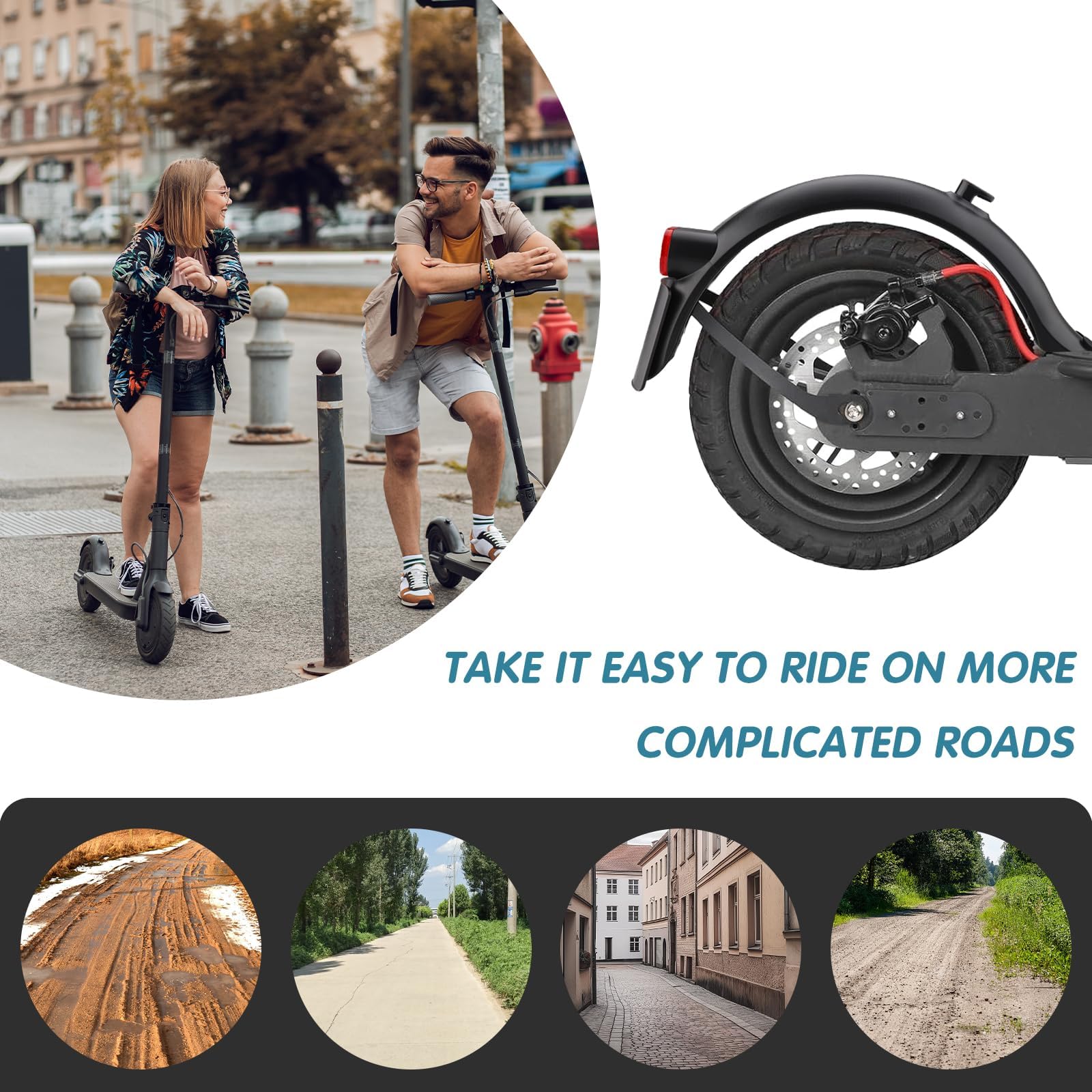 E Scooter Guardabarros Trasero, Scooter Eléctrico Guardabarros Trasero Scooter Eléctrico Compatible para Xiaomi E Roller Mi M365 1S Pro Pro 2 — view 6