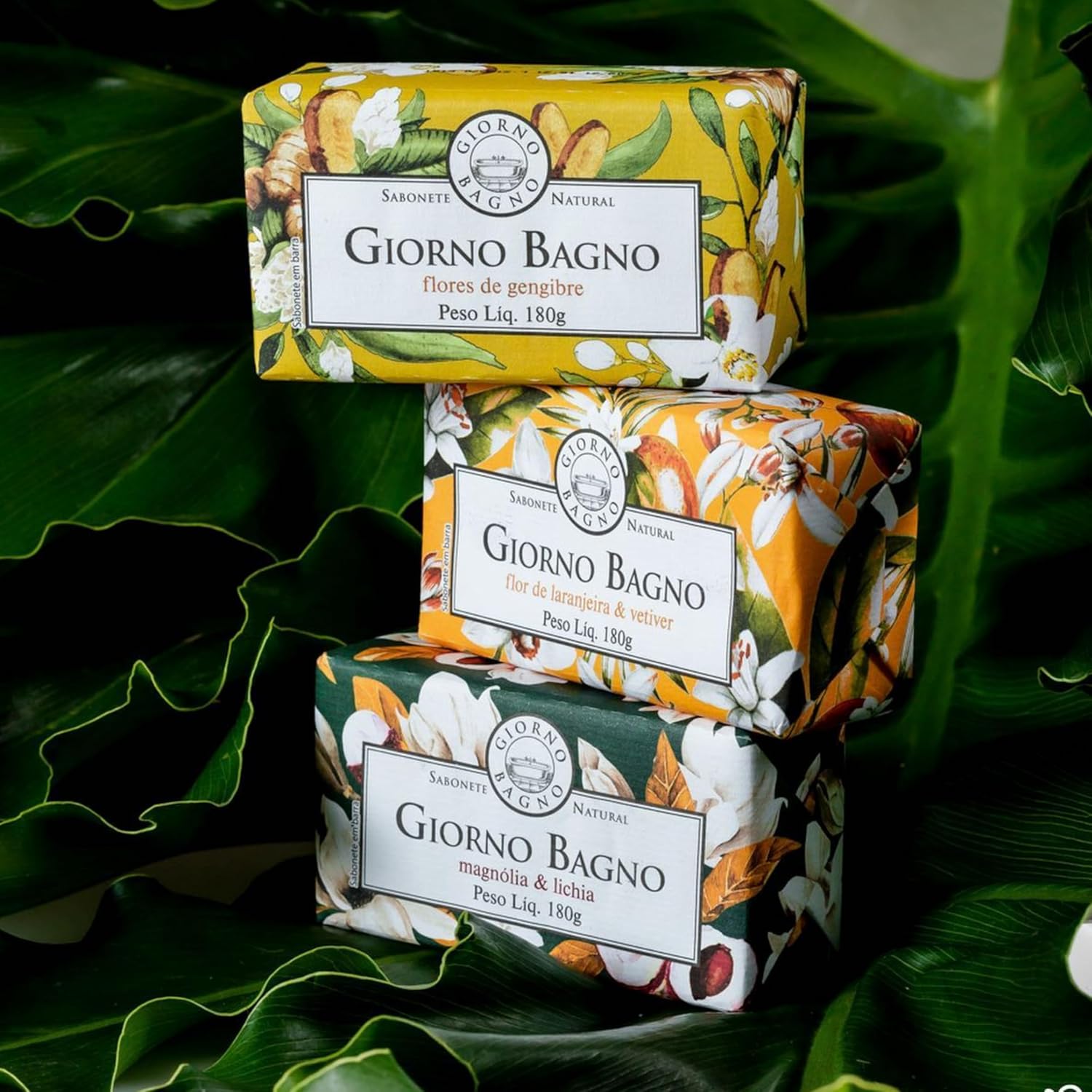 Giorno Bagno Sabonete Em Barra Para Mãos E Corpo Aroma Flor De Laranjeira & Vetiver 180G