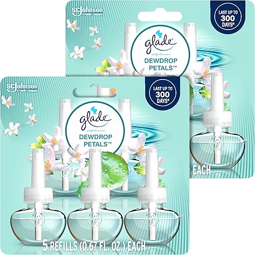 Vista 26 de Glade PlugIns - Repuestos de ambientador, con aceites esenciales y perfumados para el hogar y el baño, Sky & Sea Salt, 3.35 onzas líquidas, 5