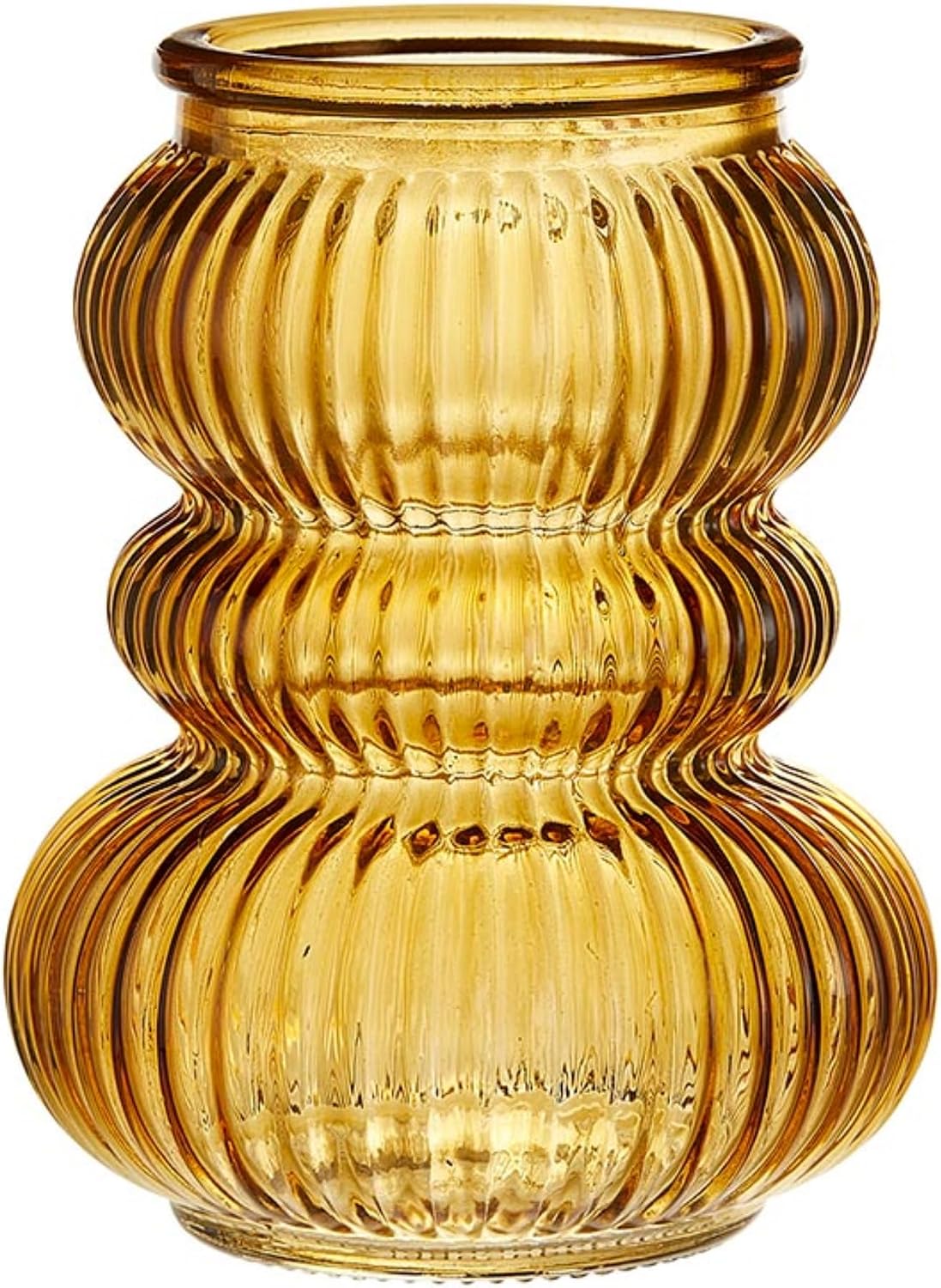 47th & Main Retro Votive Candle Holders Bubble Shaped Glass Candleholder, Set of 3, Multicolored