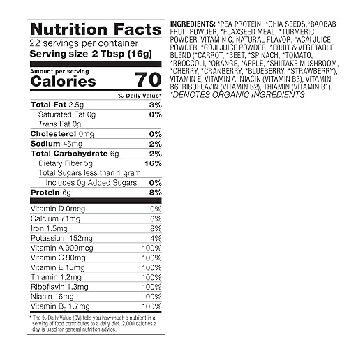 Miniatura 6 de BetterBody Foods Mezcla de superalimentos antioxidantes orgánicos de frutas y fibra 127 onzas