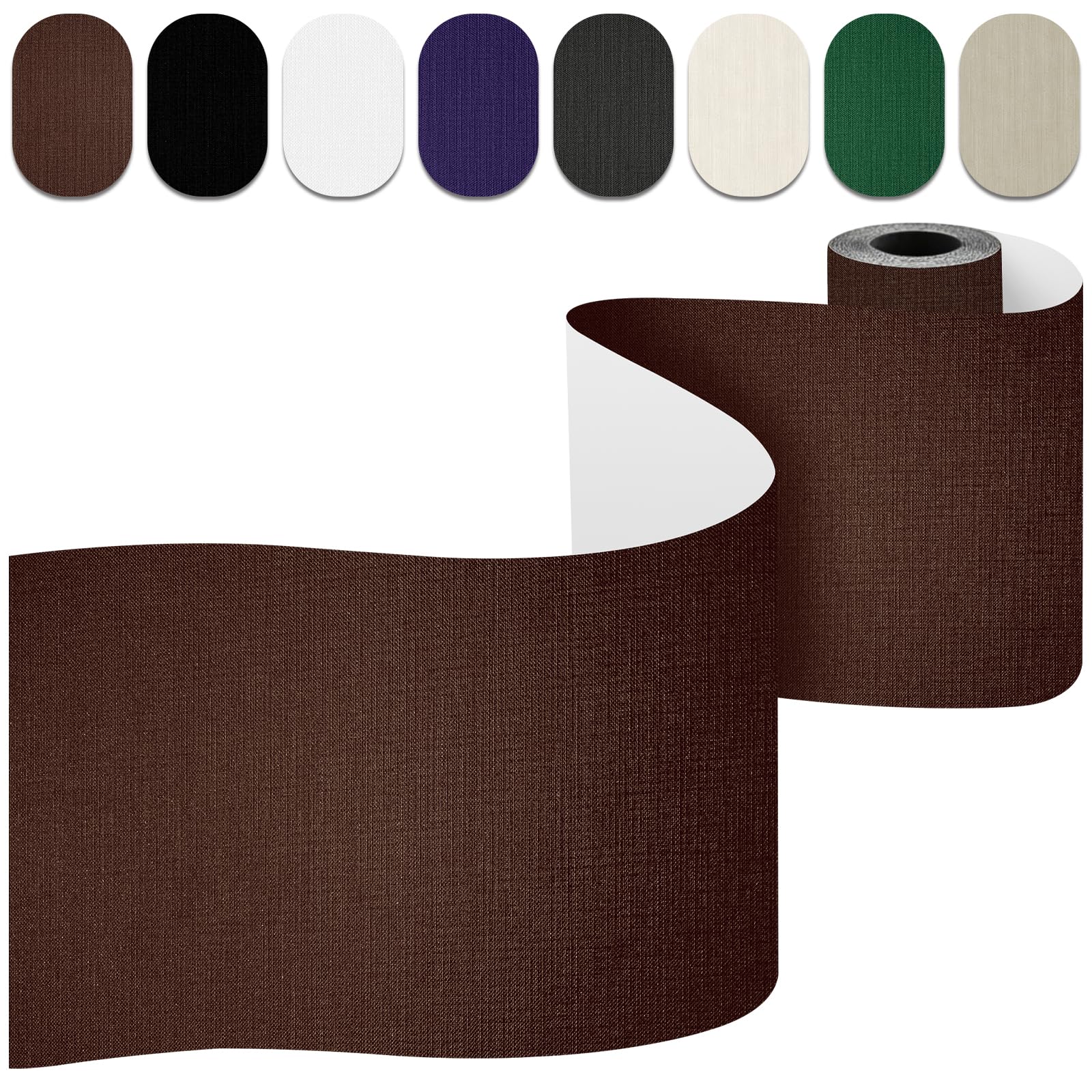 Canvas Repair Patches 4 x 79 inch Waterproof Fabric Tape (Brown