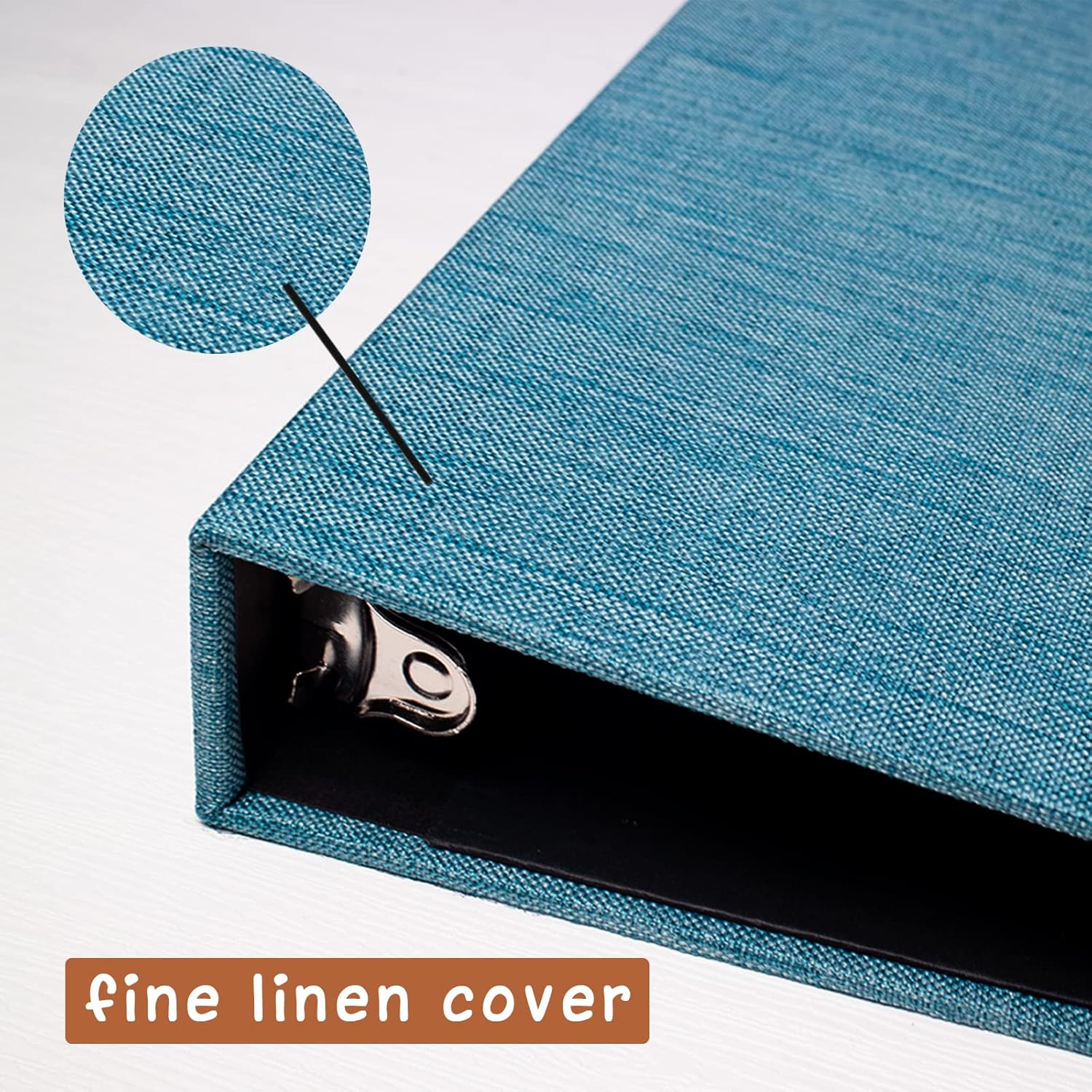 3 Ring Binder 1 Inch for 8.5" x 11" Paper, 2 Pack Planner Binder with Linen Hardcover and 2 Interior Pockets Paper for Organization of School, Business and Home