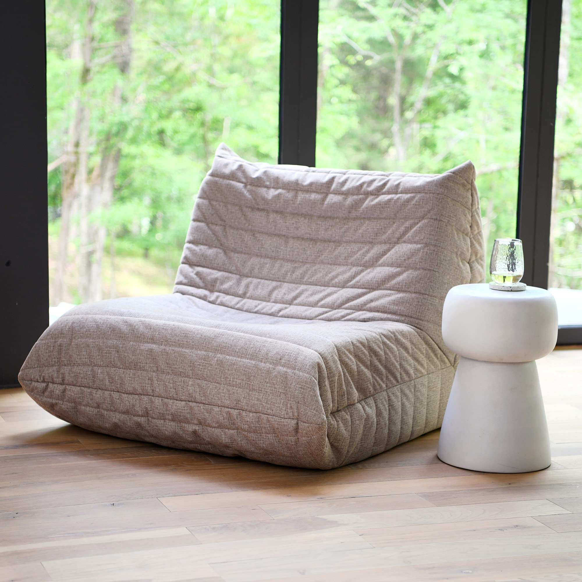 Main + Mesa Cuvee Wood Stool or End Table, White