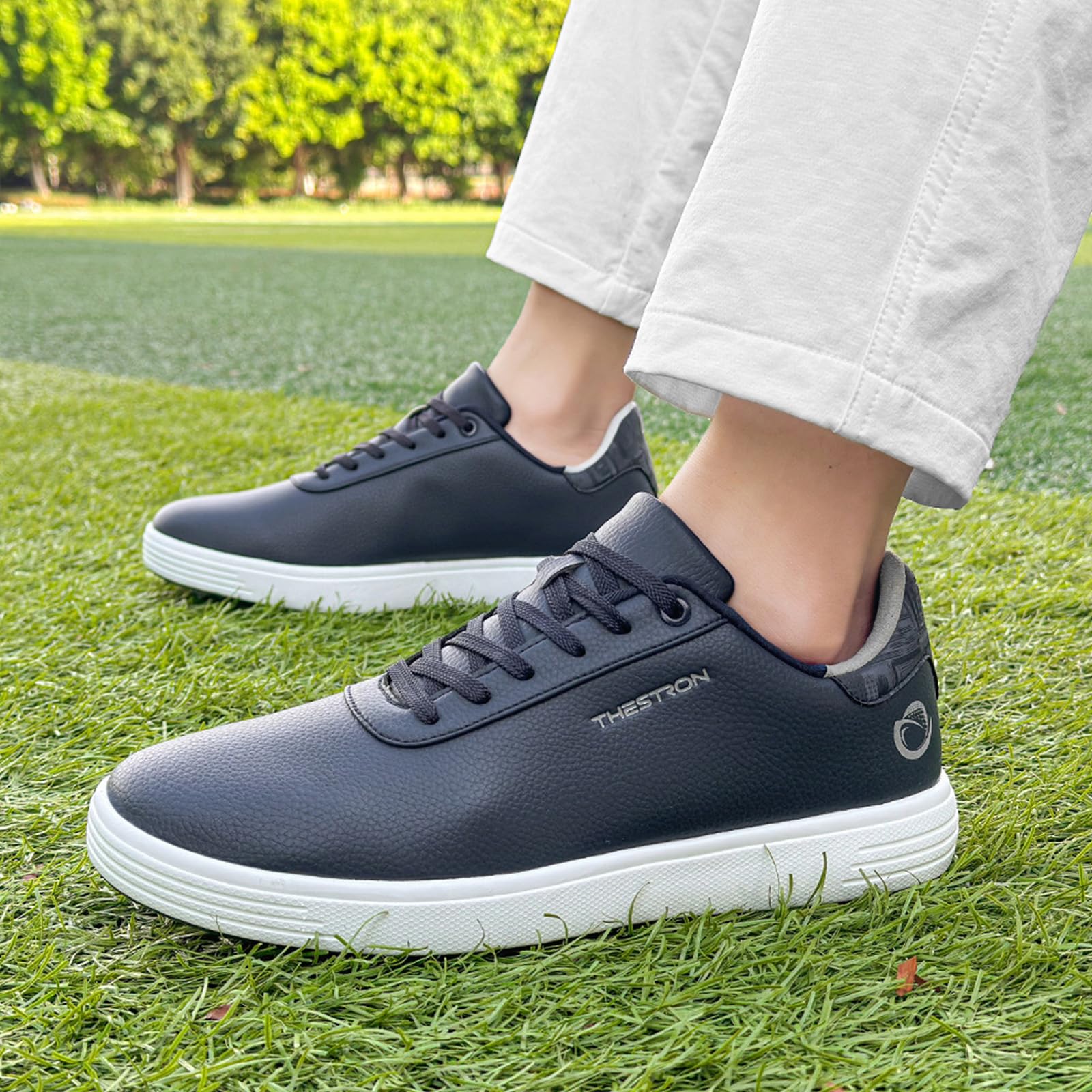 Zapatos De Golf para Hombre Sin Clavos Impermeables Zapato Entrenamiento De Golf Informales Transpirables Clásicas