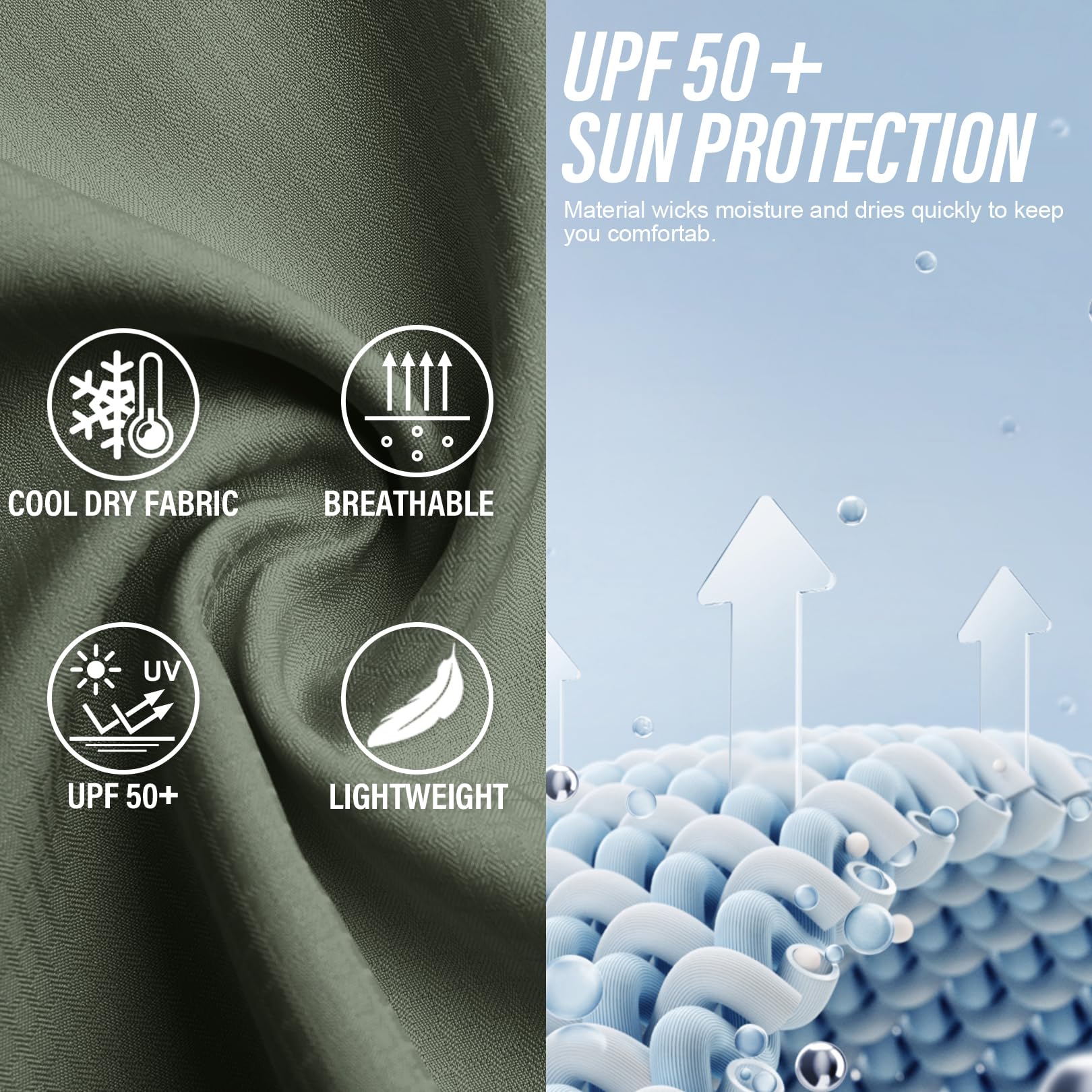 Toumett Camisas de manga larga con protección solar UPF 50 para mujer, safari, pesca, senderismo