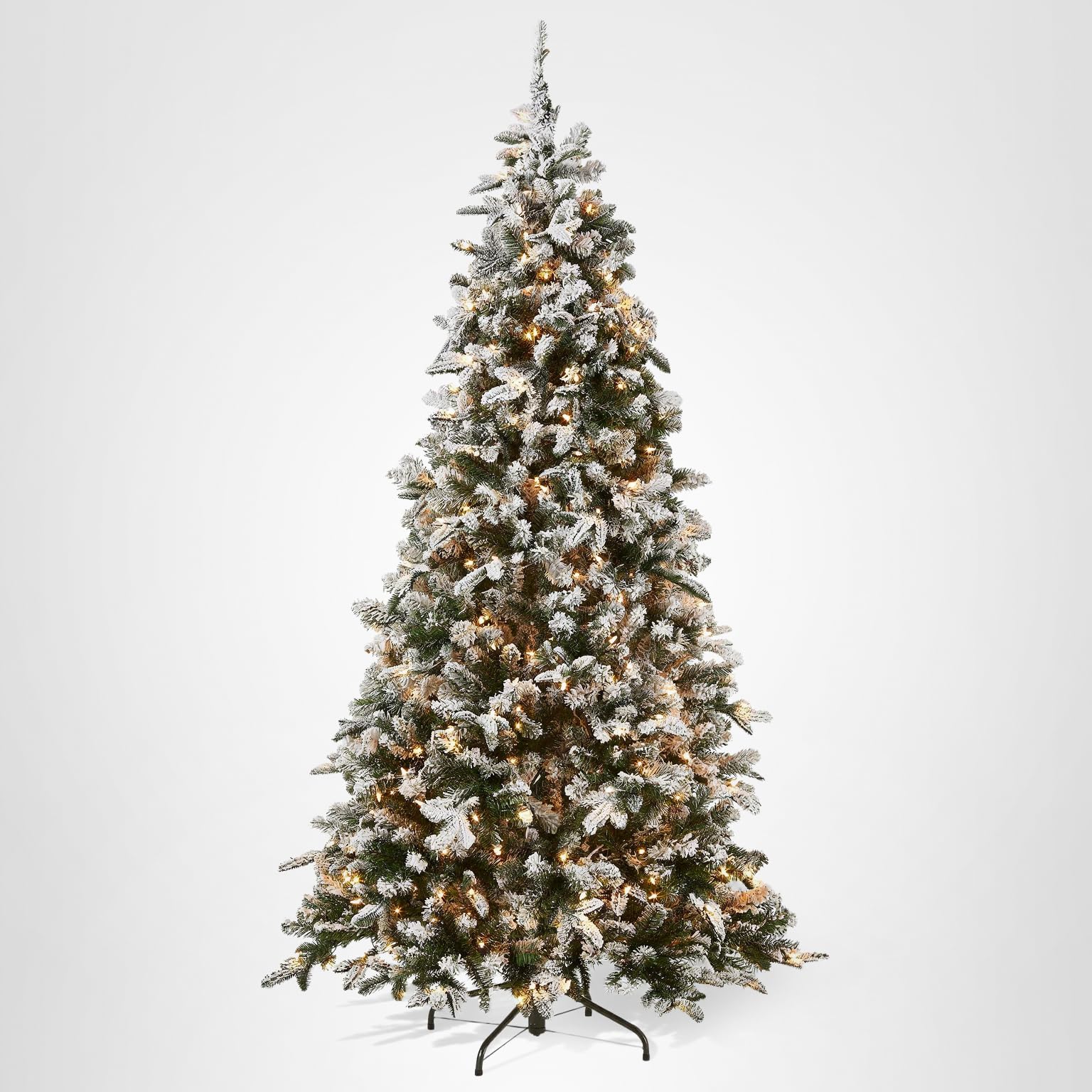 Amazon.com: National Tree Company 7.5 ft Pre-Lit Snowy Everest Fir