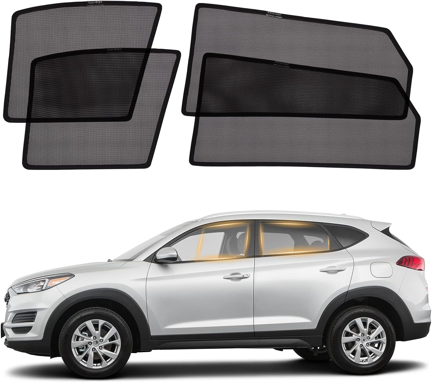 XCBYT Tucson Window Shades for 2015-2020, 4PCS Side Window Sun Shades with Breathable Mesh, Magnetic Car Window Covers for Baby & Privacy, UV Protection & Heat Insulation