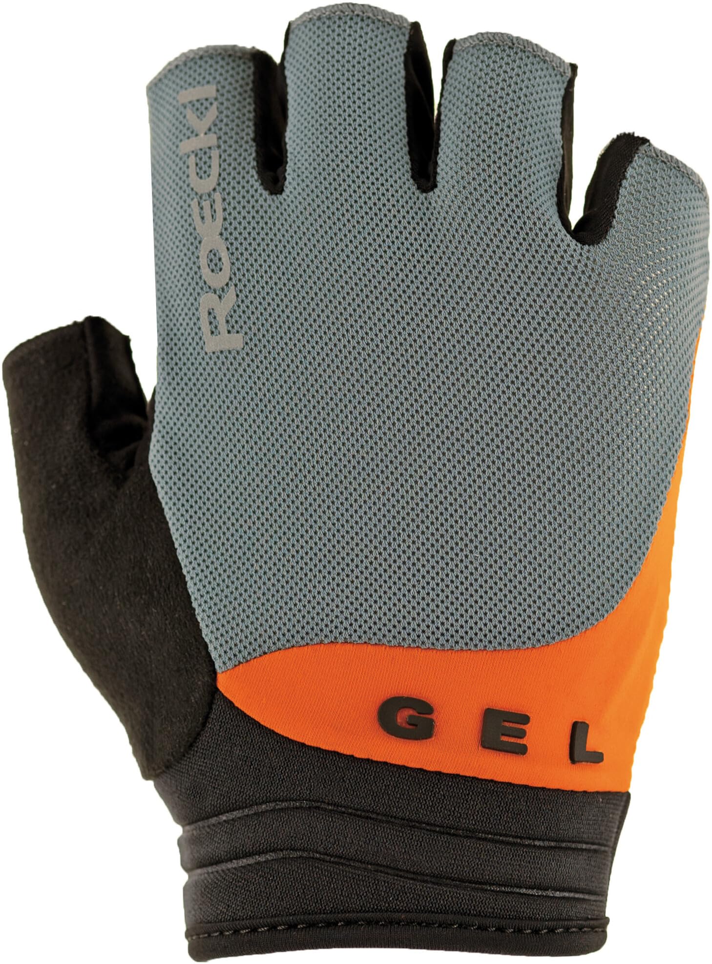 Roeckl Sports Fahrradhandschuh ITAMOS 2, High Performance Handschuh, Grau/Orange 12 Fashion