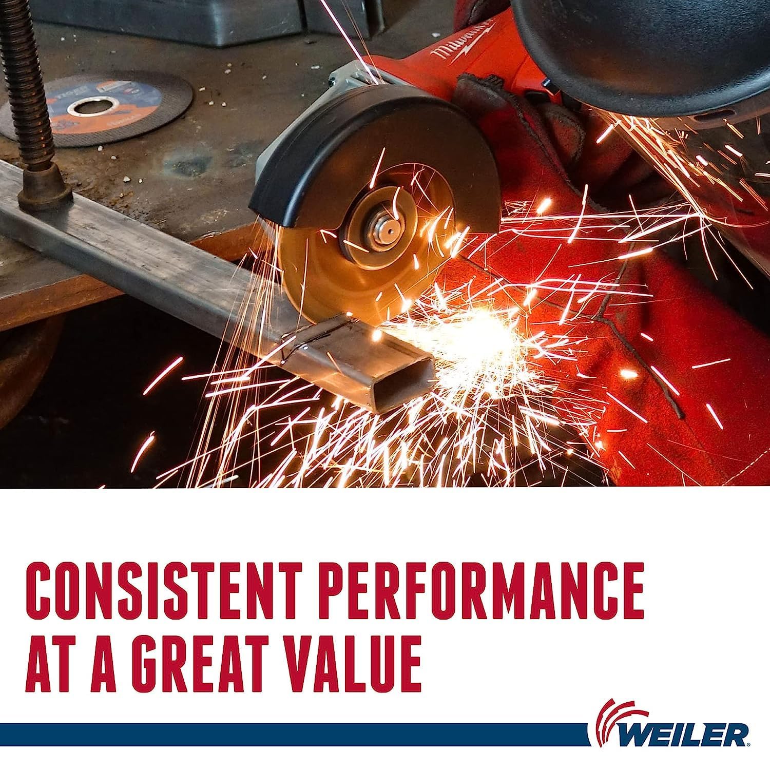 Weiler 56095 4 1/2" Cutting Wheel, 5 Pack, General Purpose Cut Off Wheel, All Metals, 4-1/2 Inch x .045" x 7/8" Wolverine Type 1, A60T, 7/8" A.H.