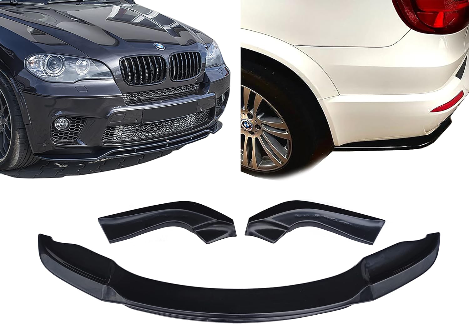 Lasscar BMW X5 E70 Facelift M Sport Front Splitter & Rear Bumper Lip Kit 2010-2013