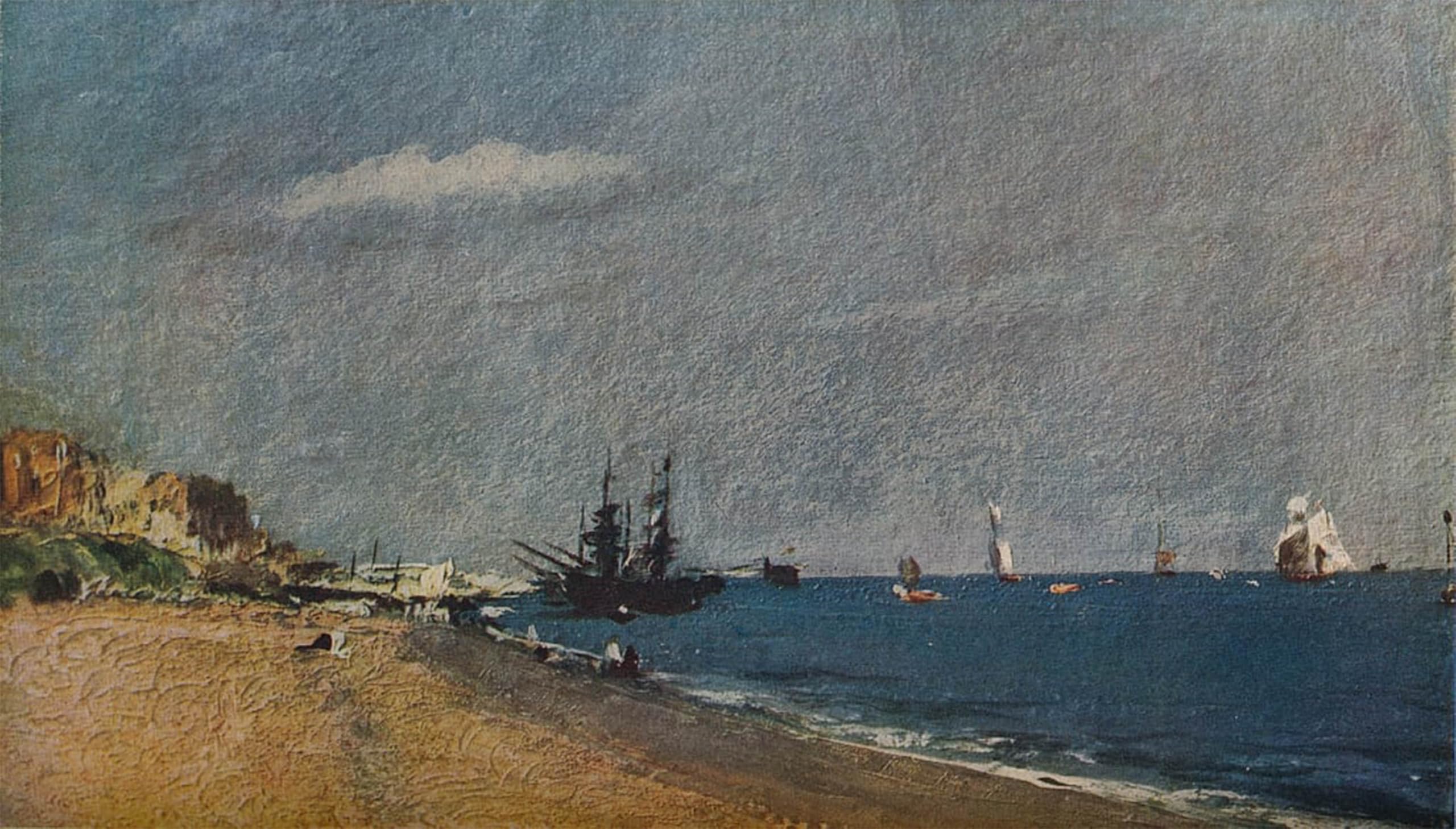 SERENDIPITP Retro Picture Poster Wall Art Pictures Painting Brighton Beach with Colliers by John Constable Wall Art Canvas Print for Wall Decor 60x90cm