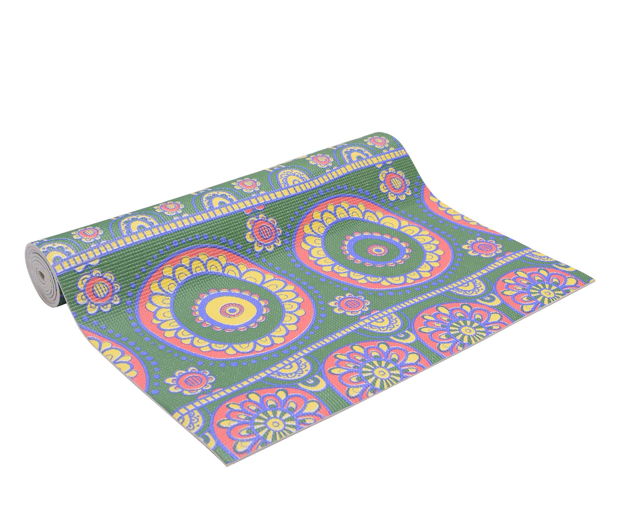 iris premium printed 5mm extra thick yoga mat high density 72 x 24 inch non slip eco-friendly anti-tear floor pilates exercise mat for yoga, workout, fitness