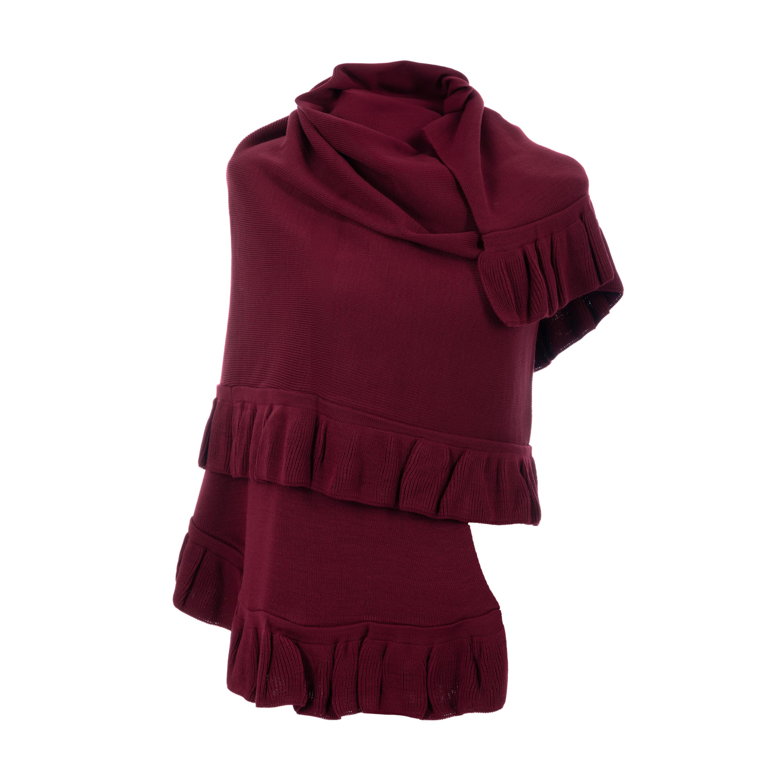 Stola Elegante Donna in Lana, Sciarpa invernale colorato, Scialle Made in Italy, Coprispalle per inverno, Mantella calda