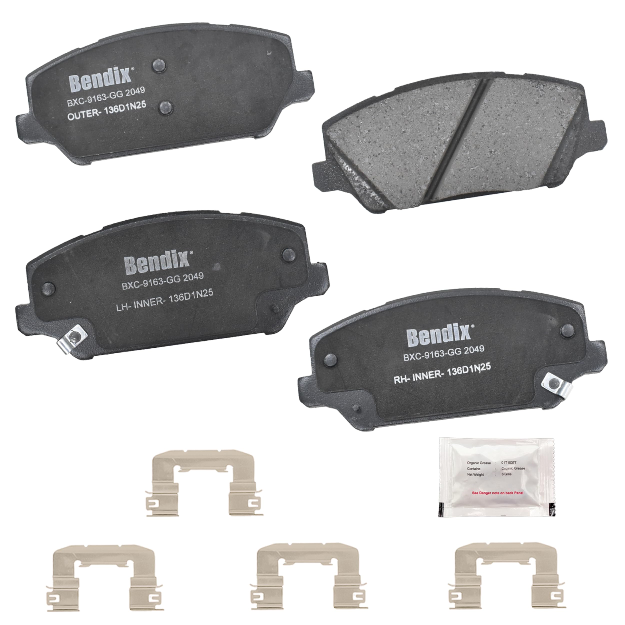 Bendix Priority1 CFC2049 Ceramic Front Brake Pads for Kia Cadenza 2020-2017