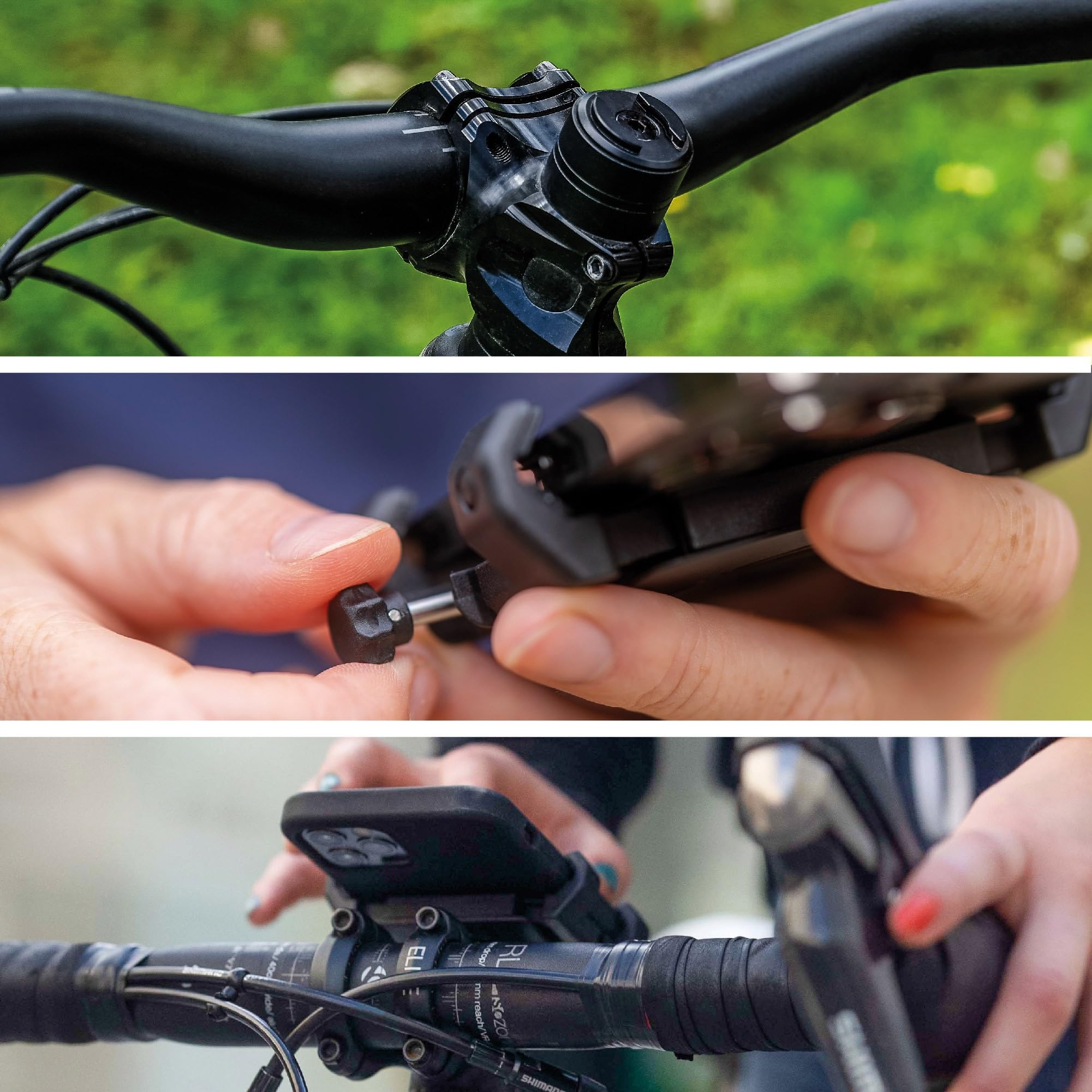 SP CONNECT Micro Stem Mount Pro Clamp | SPC+ | Supporto per cellulare per manubrio della bicicletta | Supporto per smartphone bicicletta | Supporto per cellulare