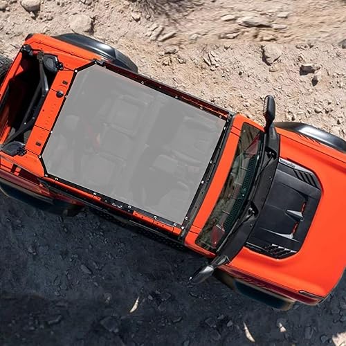 Miniatura 7 de BESTAOO Parasol para Ford Bronco Accesorios 2021 2022 2023 2024 2025 4 Puertas, Parasol de Malla Completa Bimini para Parabrisas Delantero y Trasero