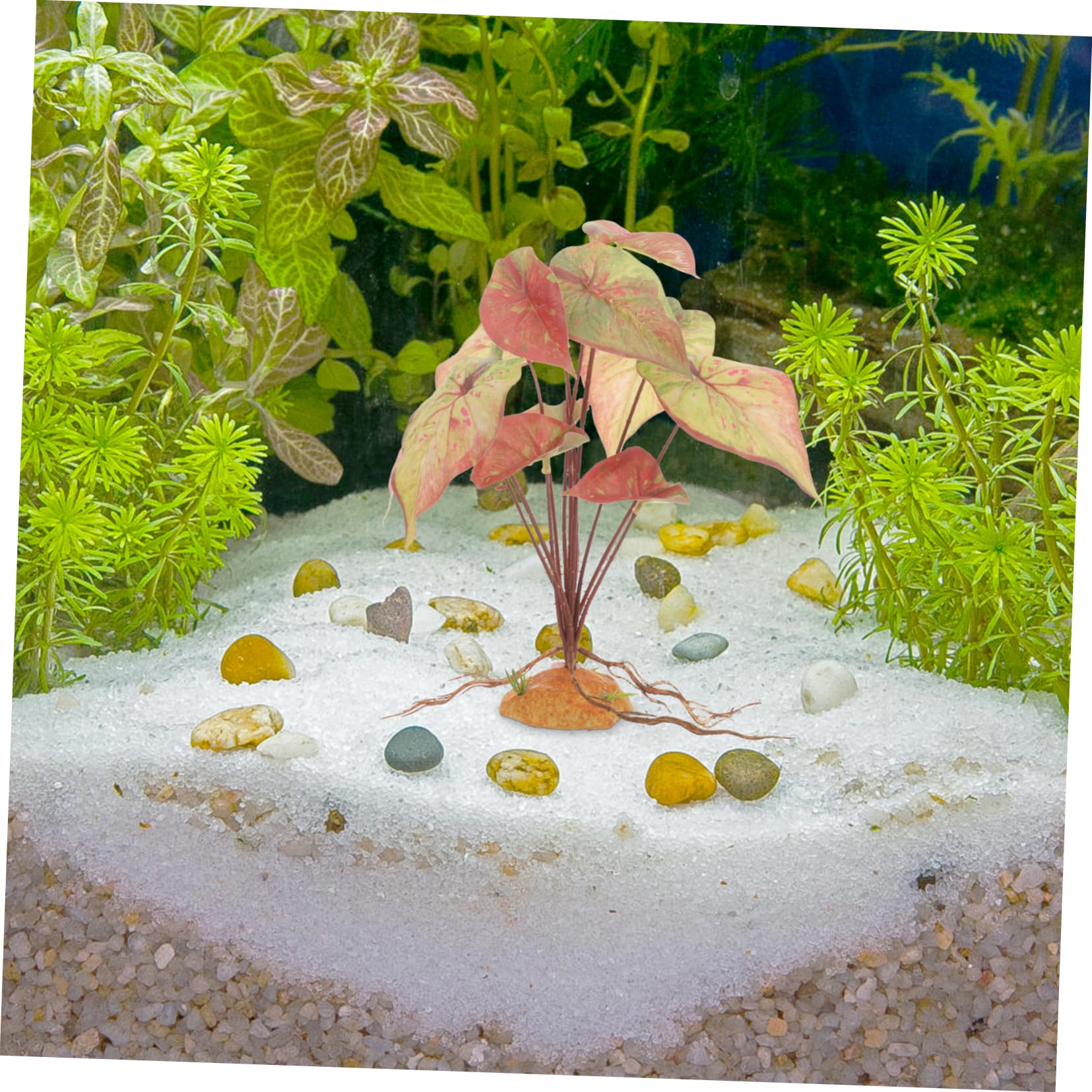 Toyvian 3 Pezzi Set di piante simulato pianta acquario impianti pianta artificiale dell'acquario accessori per acquario fornitura acquario piante da acquario plastica
