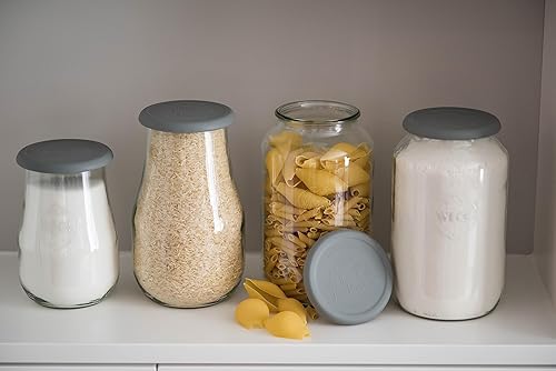 Miniatura 5 de Weck 738 Tarro de tulipanes con tapa de silicona, ideal para conservar y almacenar tarros grandes de vidrio para alimentos, azúcar, harina, almacena