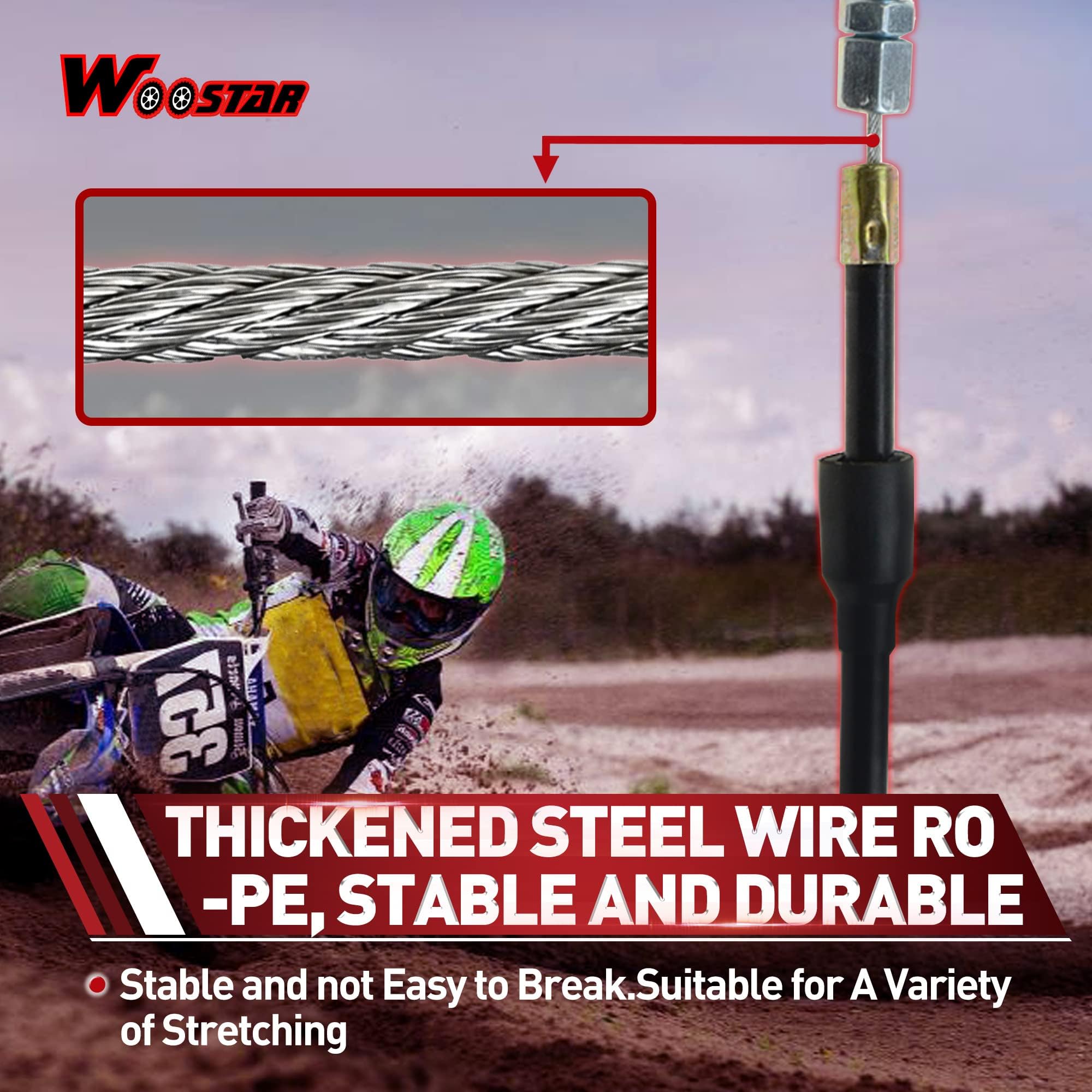 WOOSTAR 39,76" Davanti Cavo del Freno con Regolatore Sostituzione per 50cc 70cc 90cc 110cc 125cc ATV 4 Ruote Quad Scooter ATV