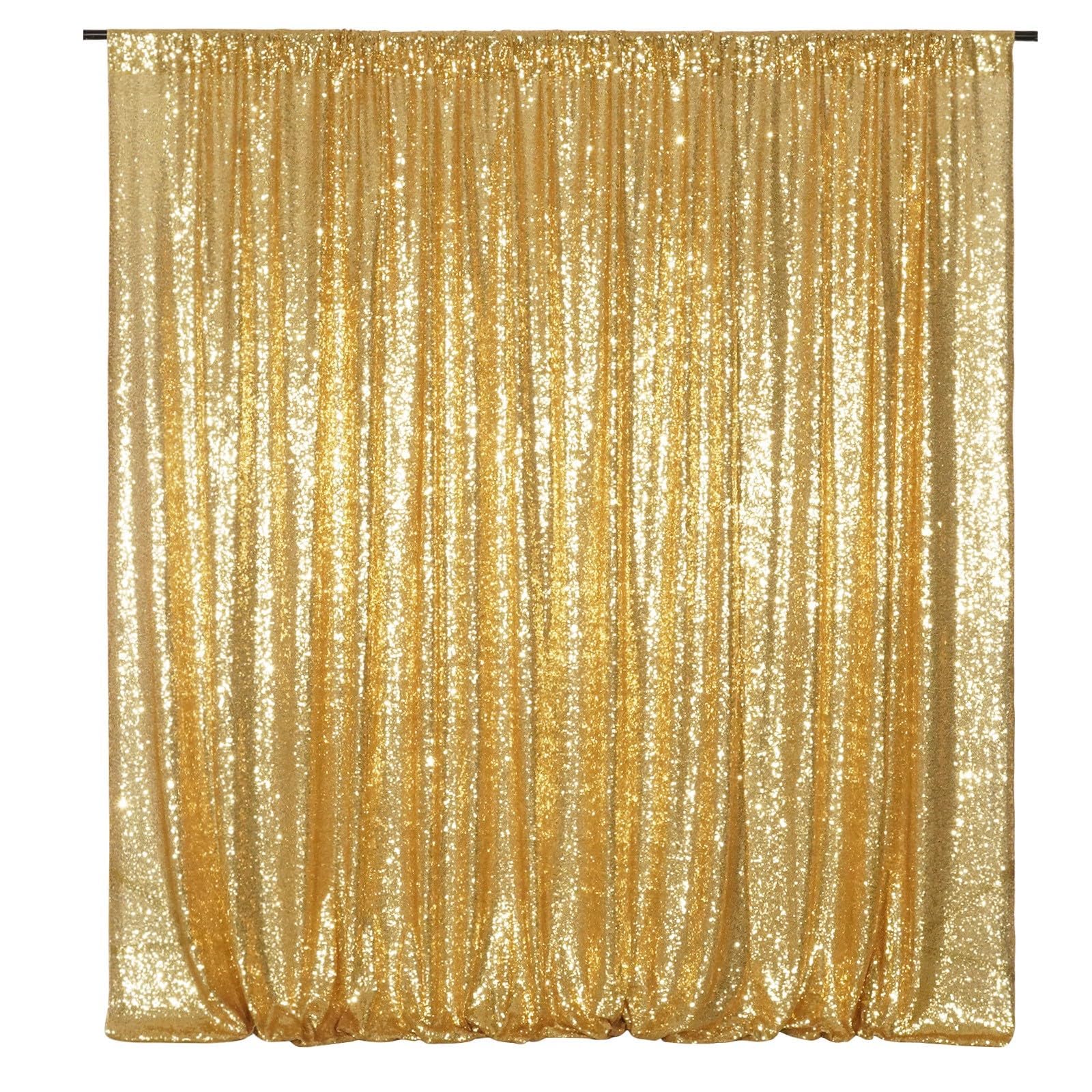 3E Home New Gold Sequin Backdrop,152x183cm(5Ftx6Ft) Glitter Photo Booth Background for Birthday Wedding Baby Shower Party Decoration โ image 1