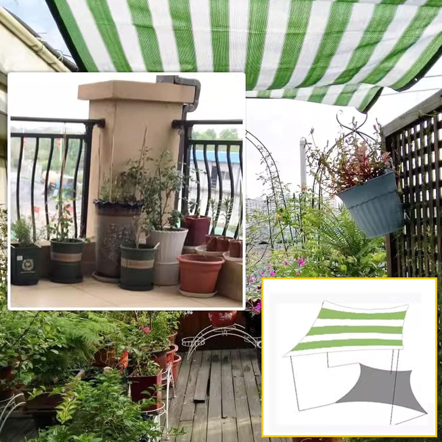 Shade Cloth for Garden, Shade Cover for Plants, Sun Shade Netting for Outdoor, Sunshade Cloth for Pergola, Sun Shade Cloths Easy Install, for Greenhouse, Plant, Chicken Coop, Pergola,Canopy