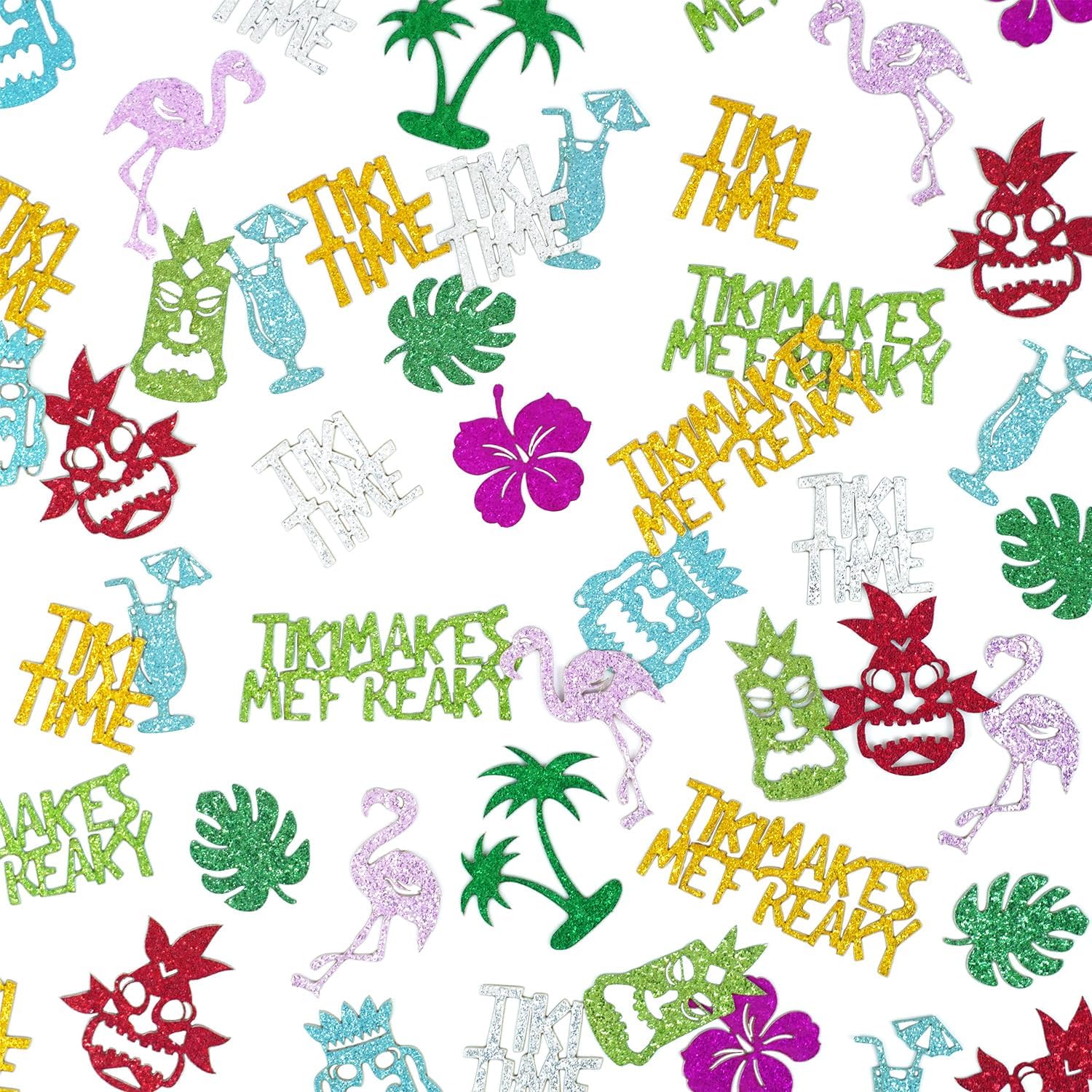120pcs Tiki Confetti Luau Tropical Table Decor Colorful Tiki Bar Scatters image 3