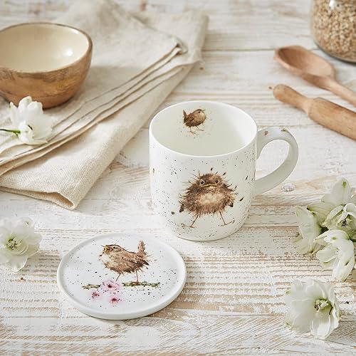 Miniatura 7 de Royal Worcester Wrendale Designs Flying the Nest - Juego de taza y posavasos | Taza de café de 11 onzas con posavasos | Hecho de porcelana fina |