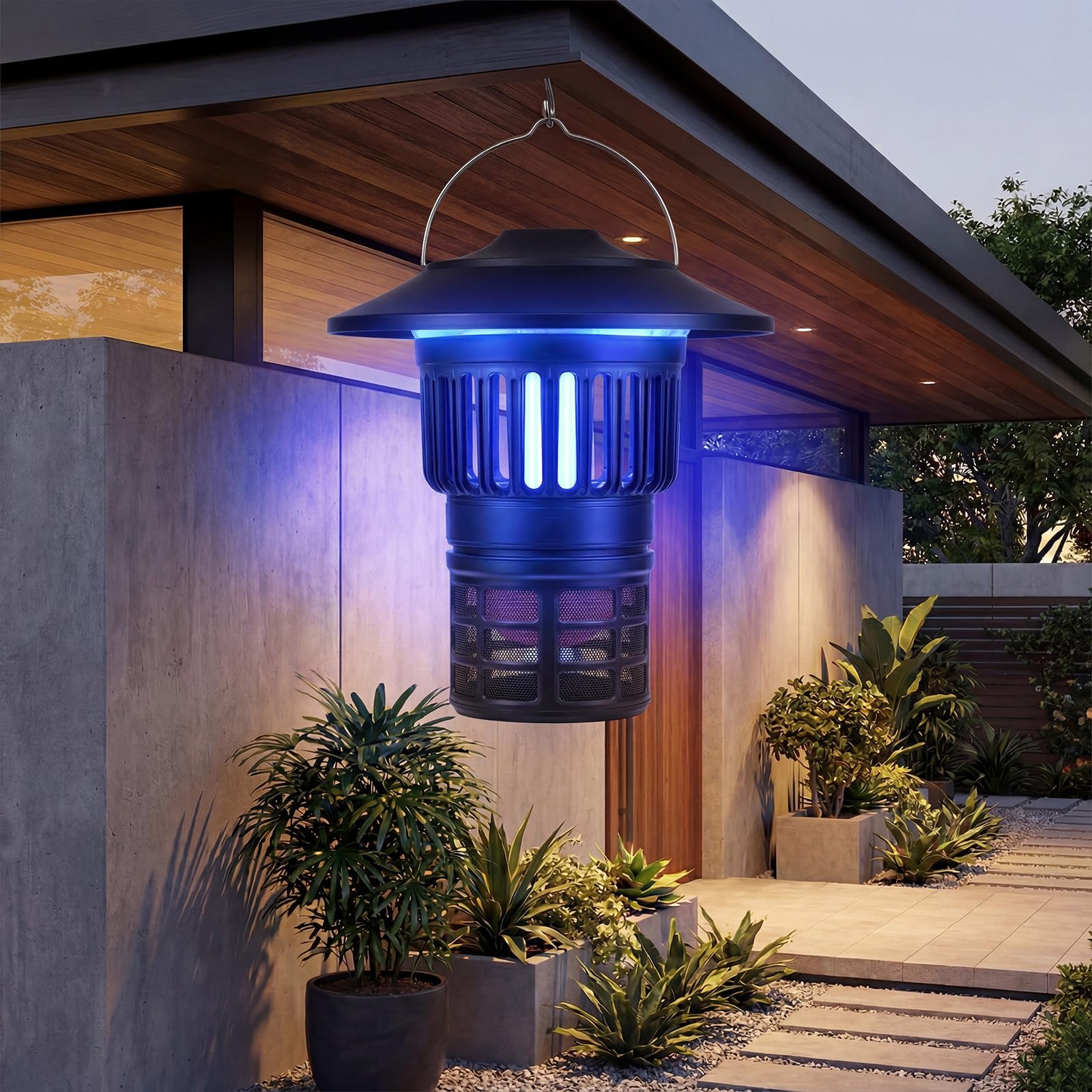 RELAX4LIFE Lampada Antizanzare Elettrica, Luce Regolabile | Zanzariera Ricaricabile e Impermeabile IPX4, Trappola Silenziosa Ammazza Zanzare e Mosche, Portatile per Interno e Esterno
