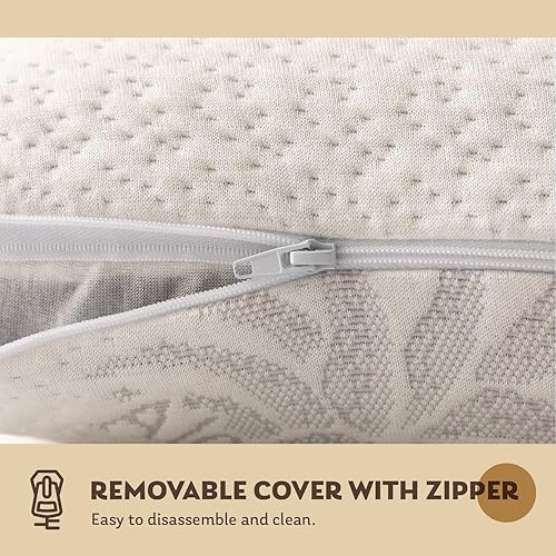 Miniatura 6 de EGOHOME Almohada cervical para el cuello, almohada para dormir de lado para dormir, almohada de espuma viscoelástica con infusión de aloe vera para