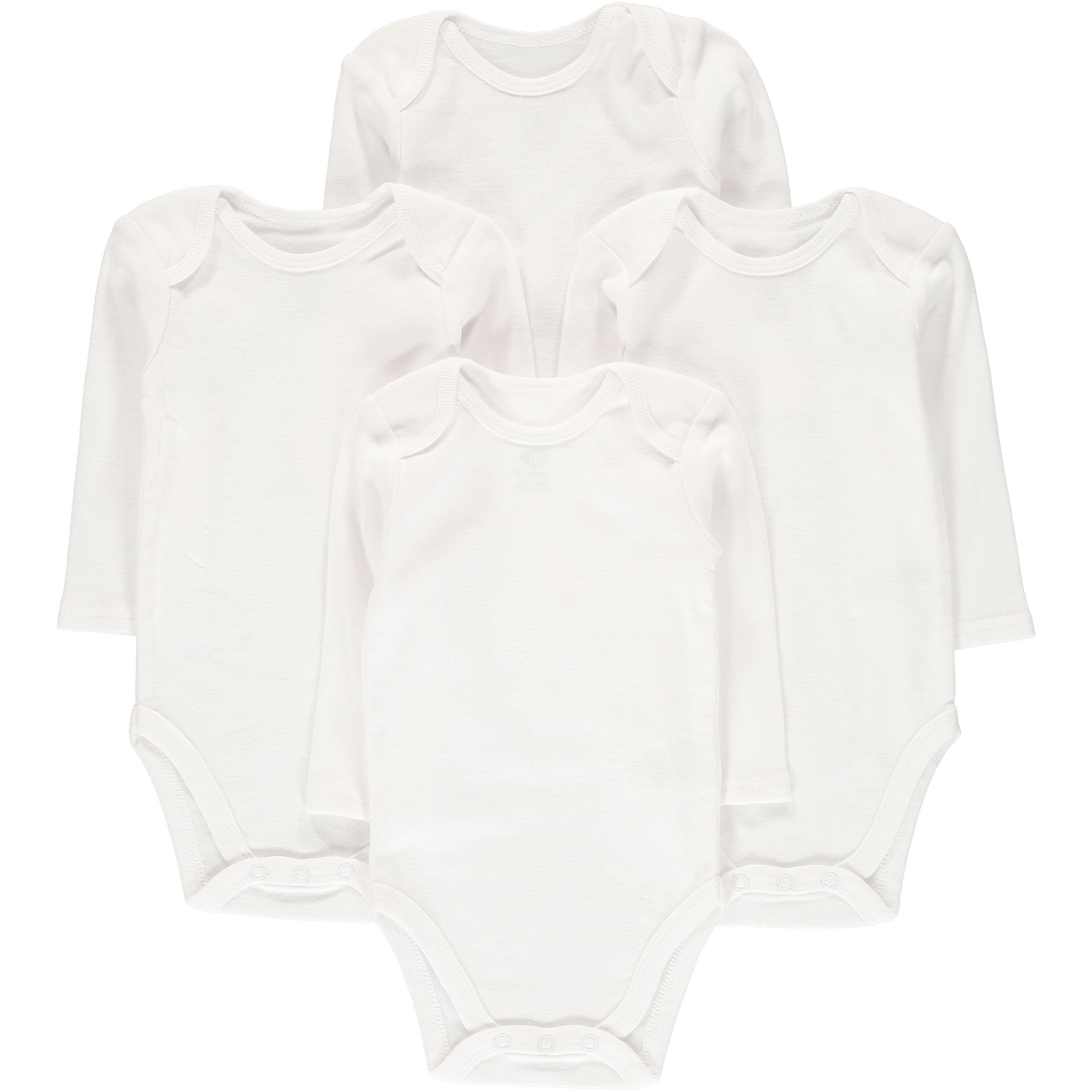 Wan-A-Beez 4 Pack Baby Girls' and Boys' Long Sleeve Bodysuits