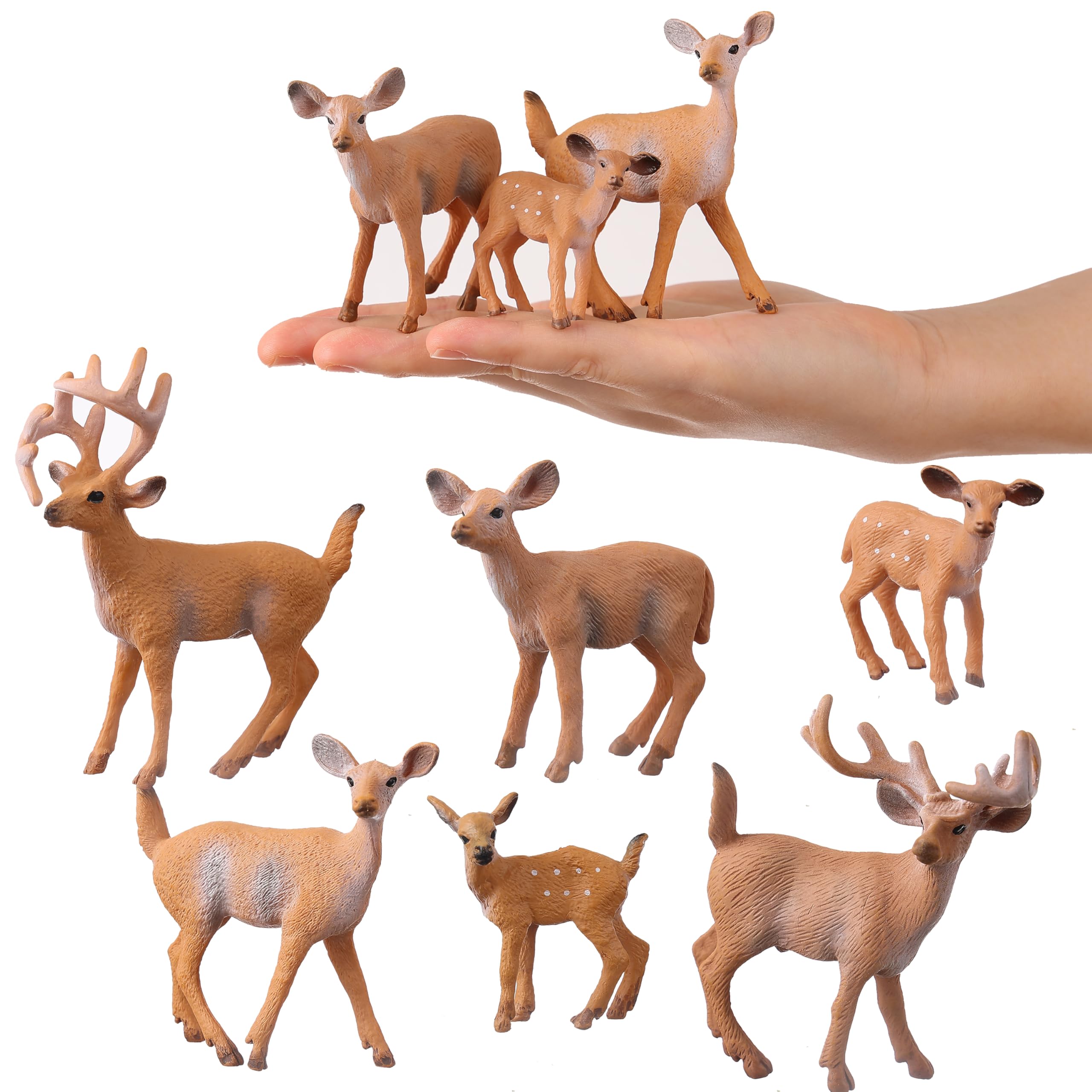 JOKFEICE Moschusochse Tierfigur – Realistische Deko Für Feengarten, Lernspielzeug Oder Kuchendeko, Aus Sicherem Kunststoff