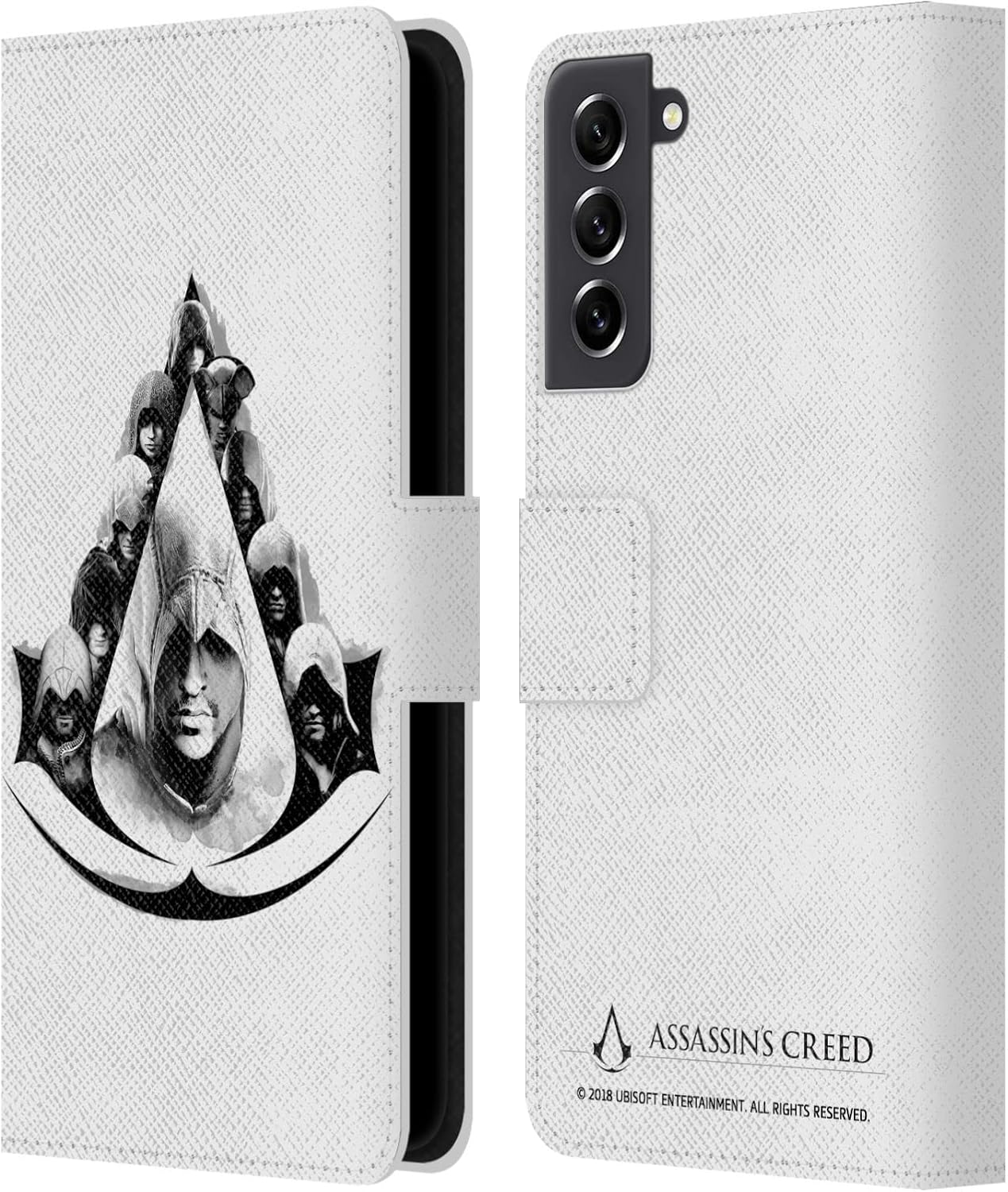 Head Case Designs Officially Licensed Assassin's Creed Characters Legacy Logo Leather Wallet Case Compatible with Samsung Galaxy S21 FE 5G